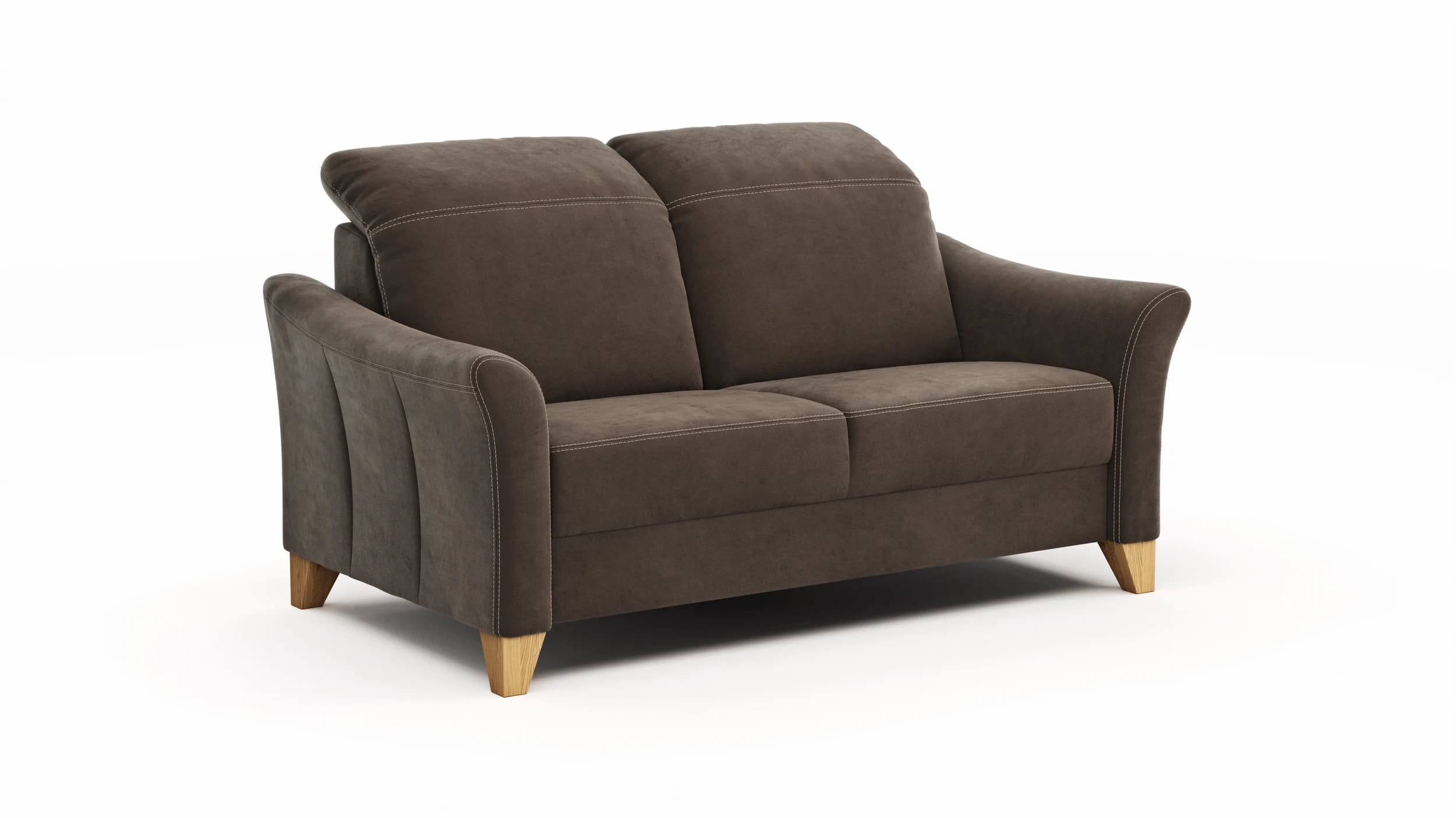 Sofa Canterbury - 2,5-Sitzer, Stoff, Dunkelbraun