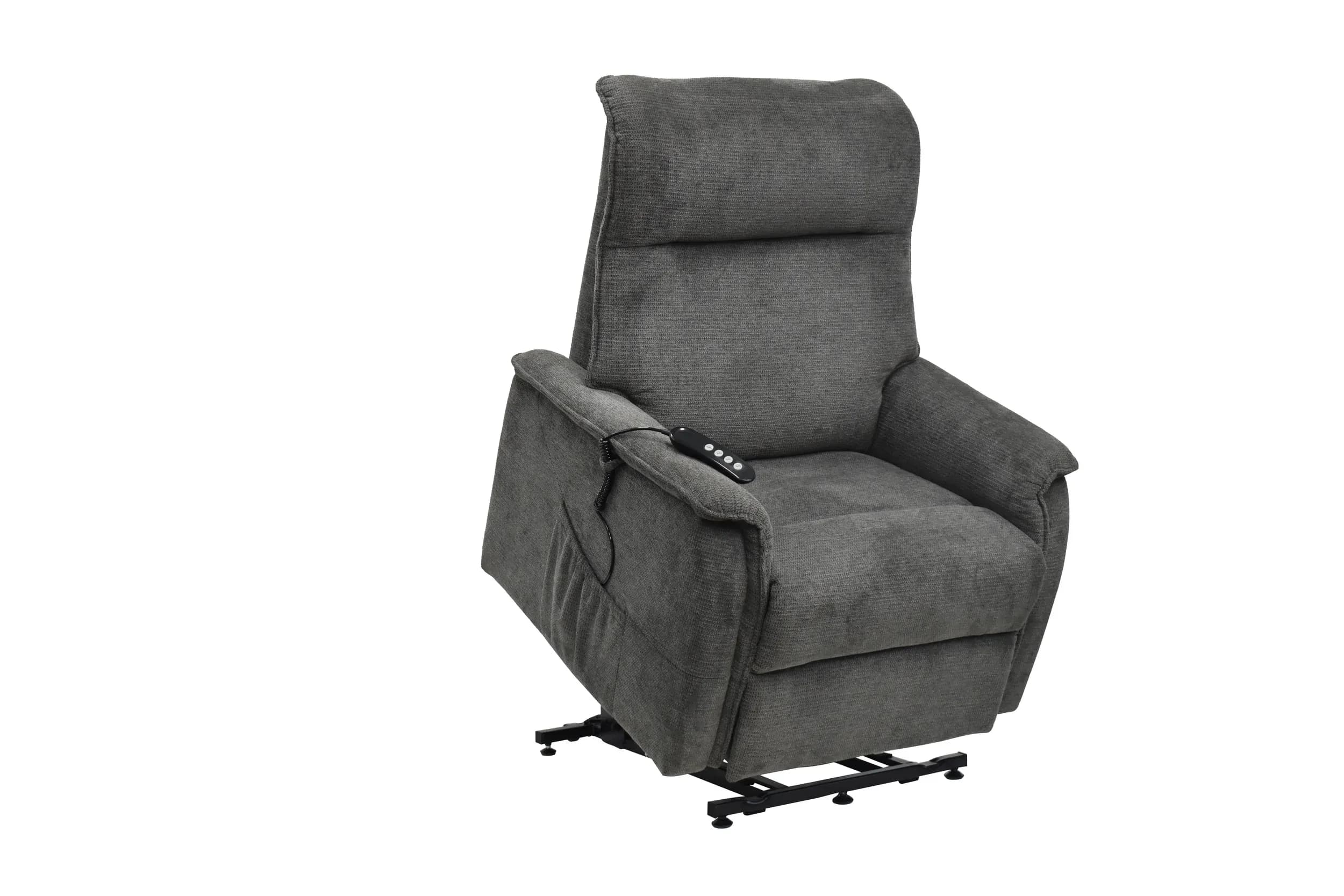 TV-Sessel MIKLAS - Aufstehhilfe, Relaxfunktion, Stoff, Grau