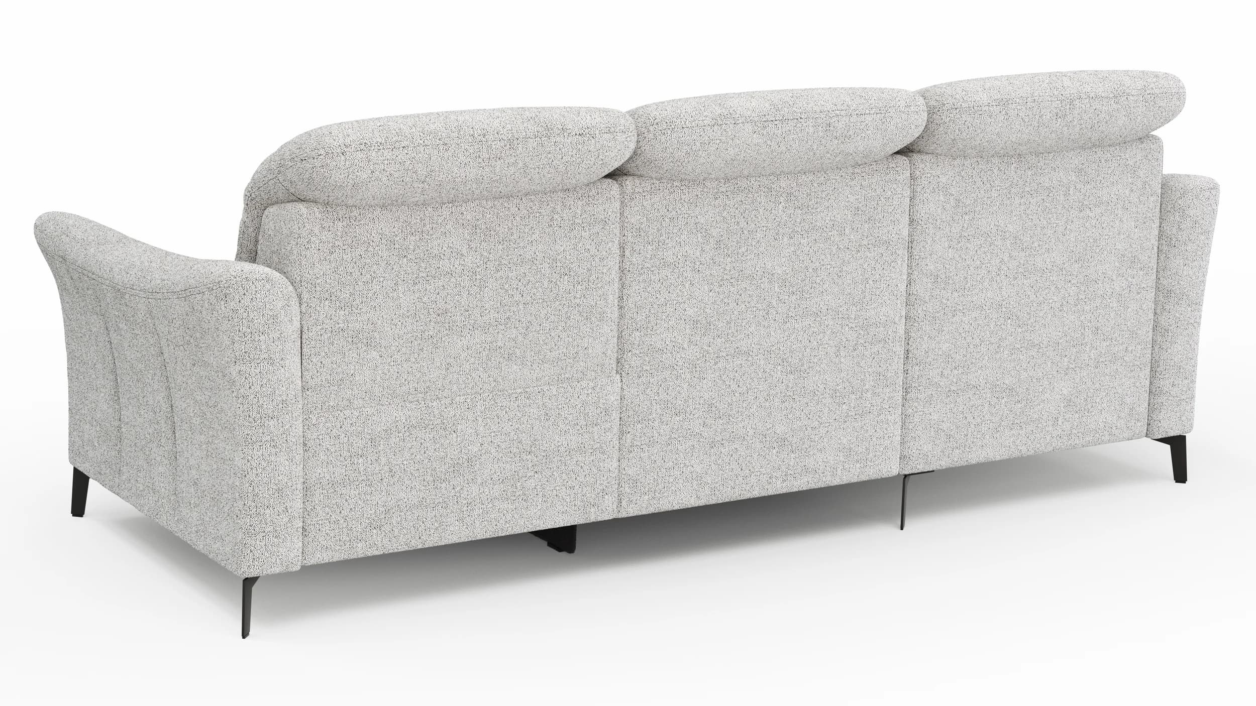 Ecksofa Canterbury - Longchair links mit 2,5-Sitzer, inkl. Relaxfunktion (motorisch) und Kopfteilverstellung, Stoff, Offwhite