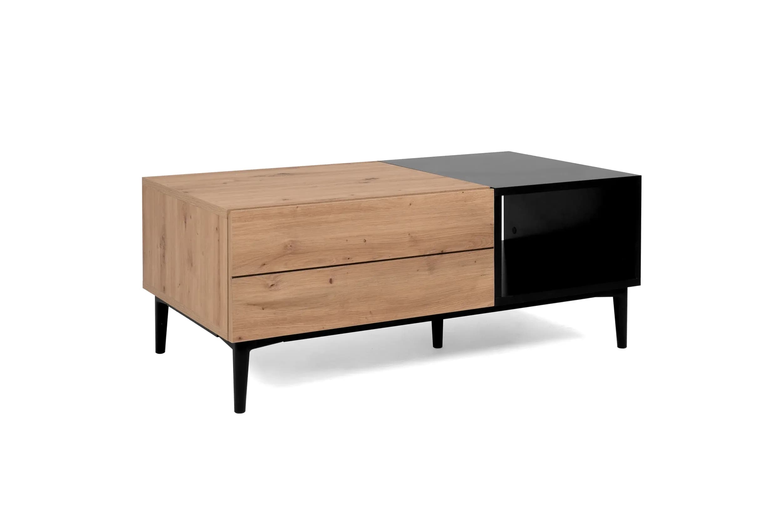 Couchtisch- LB ca. 100x55 cm, Vintage Dekor, Schwarz