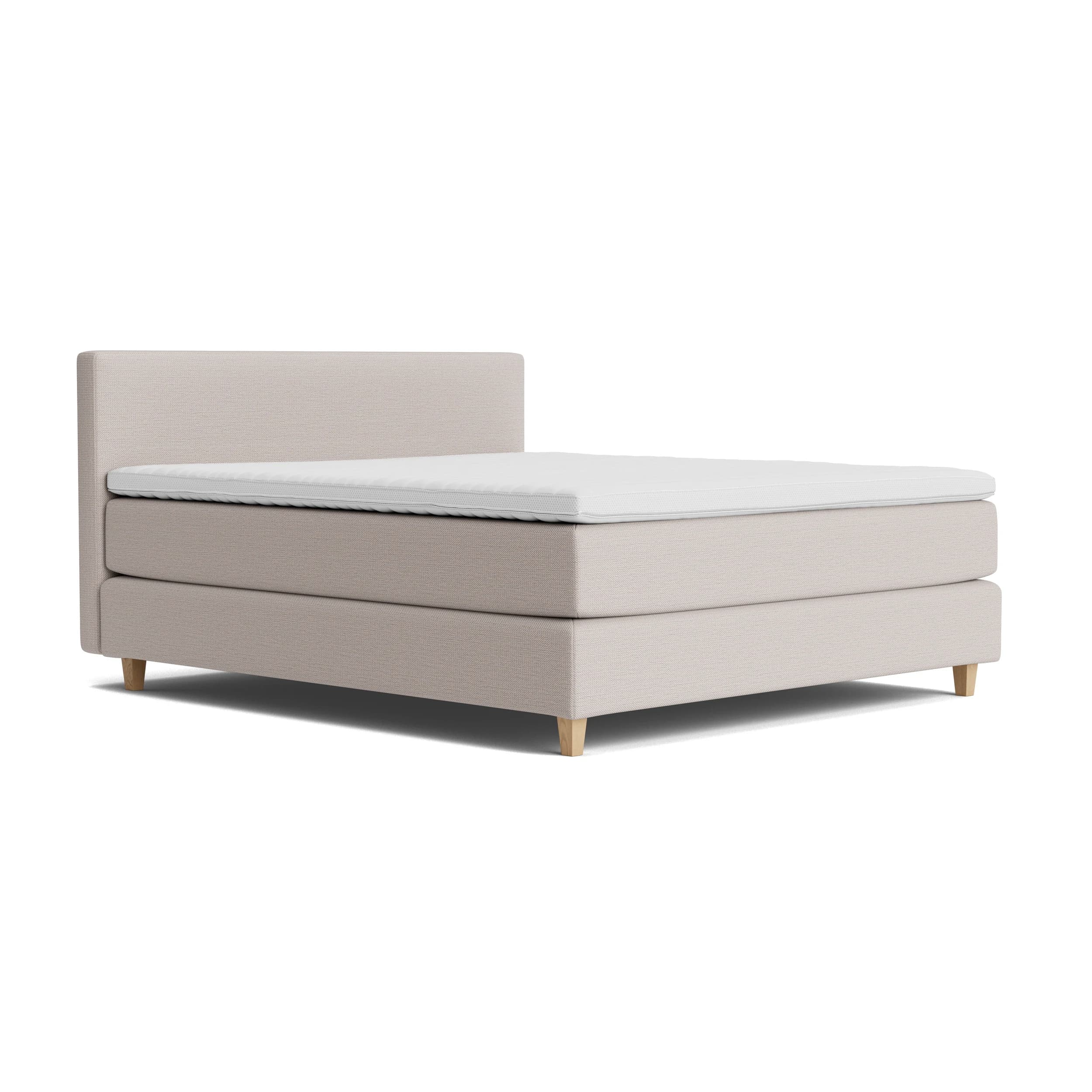 Boxspringbett Soria - Liegefläche ca. 180x200 cm, Stoff, Beige