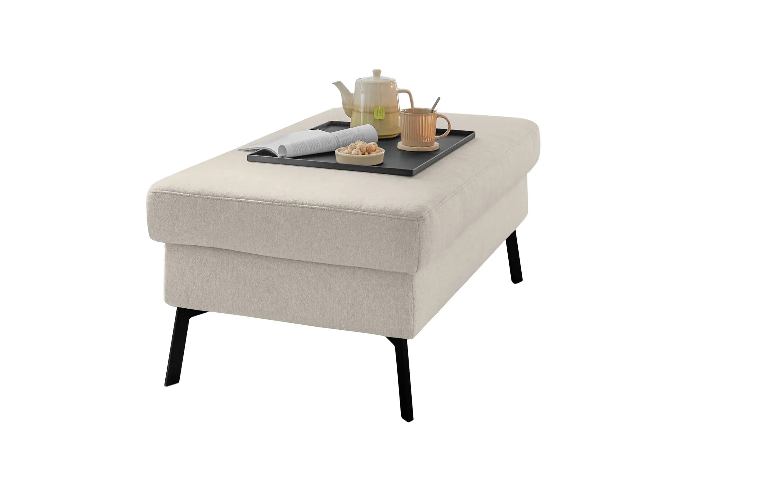 Hockerbank EM Blato - Stoff, Beige