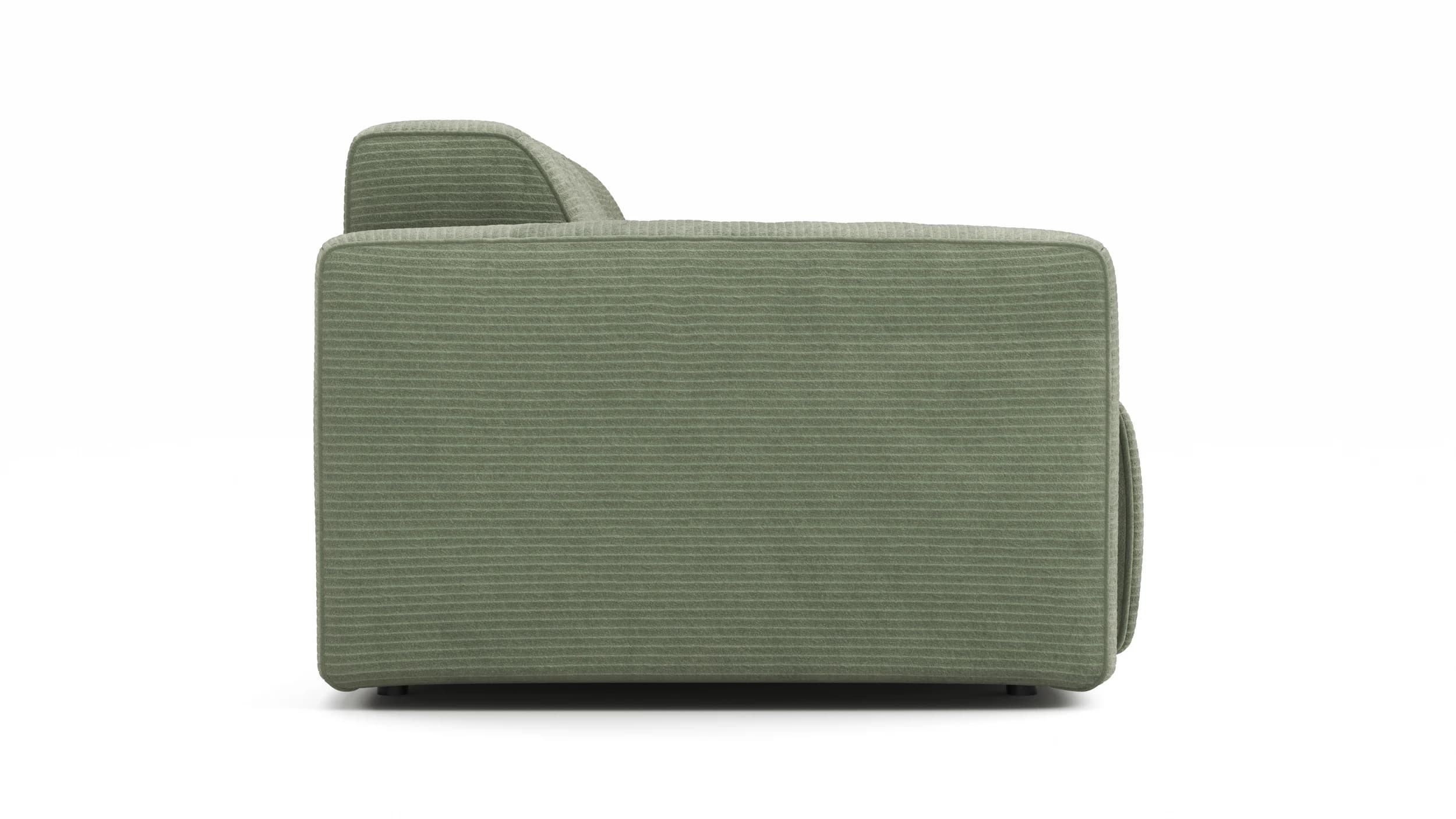 Sofa Elementos - 3-Sitzer XL, Stoff, Olivgrün