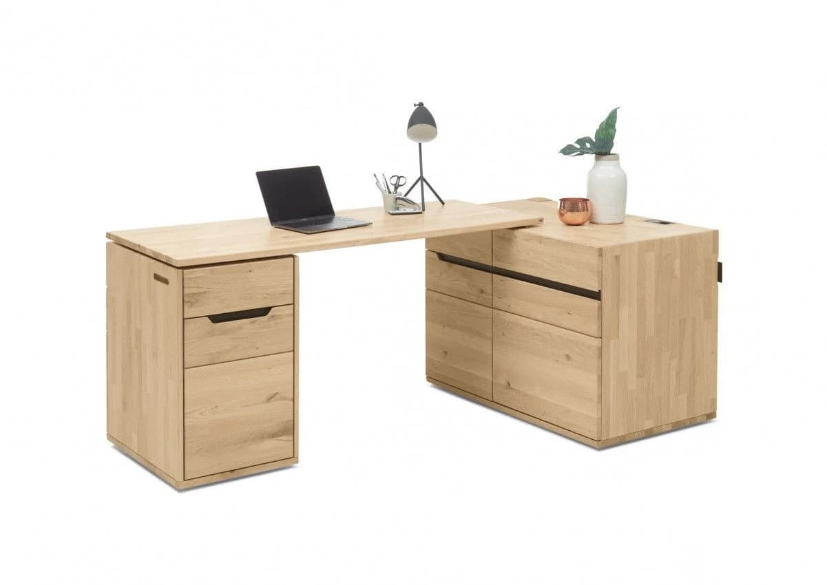 Verwandlungs-Sideboard - schwenkbar links, Wildeiche massiv