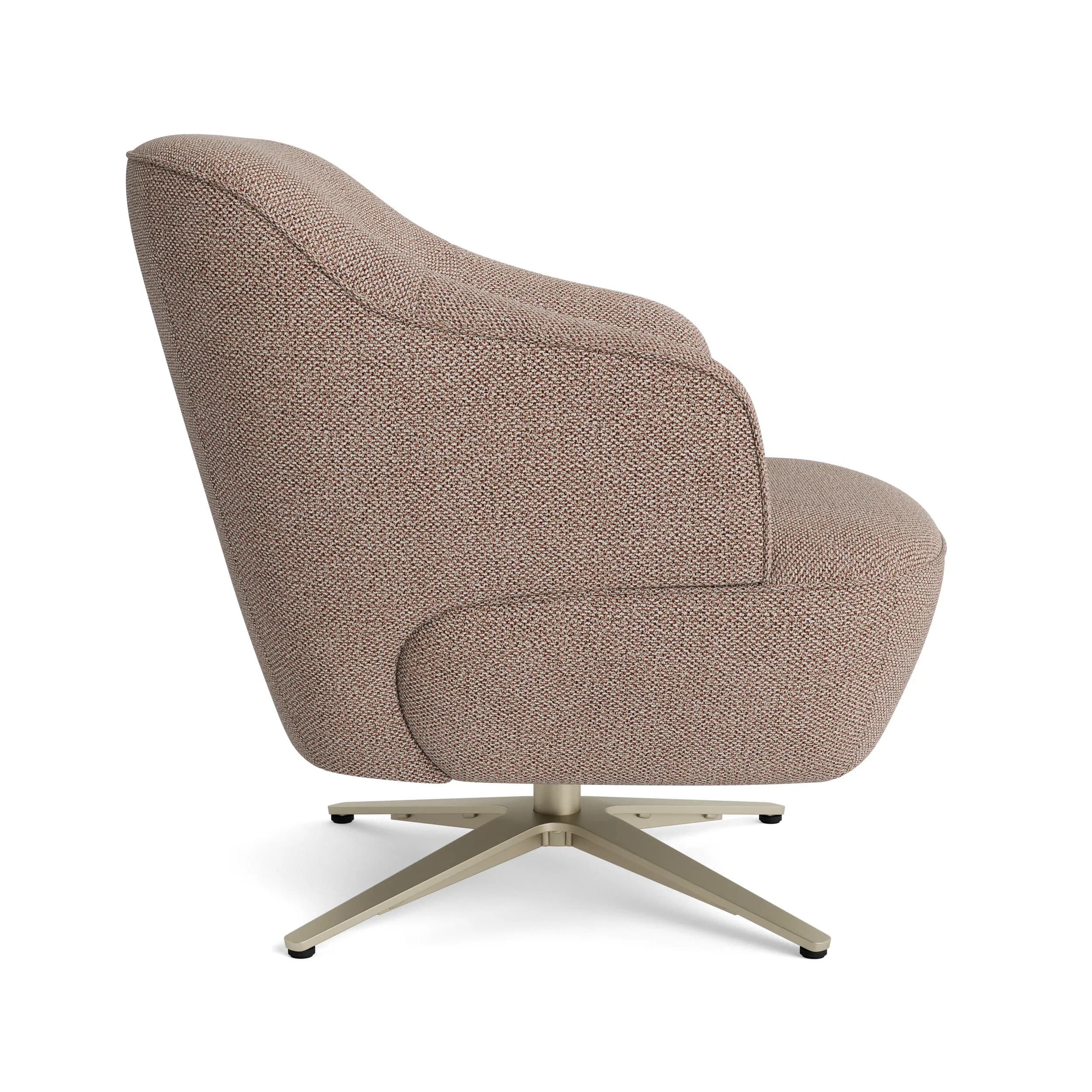 Sessel Burela - drehbar, Stoff, Kupfer