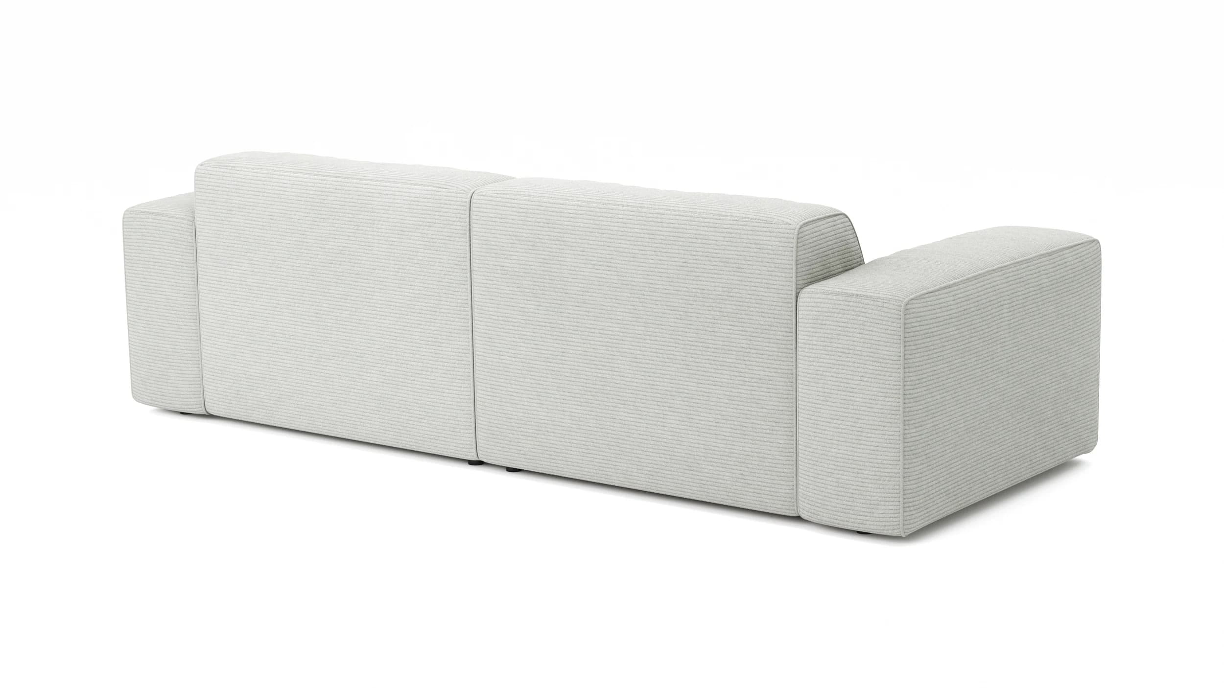 Sofa Elementos - 3-Sitzer XL, Stoff, Weiß