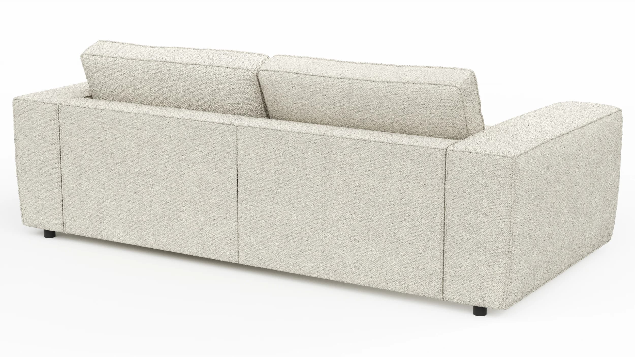 Bigsofa Lilaia - 3-Sitzer Tief, Stoff, Creme