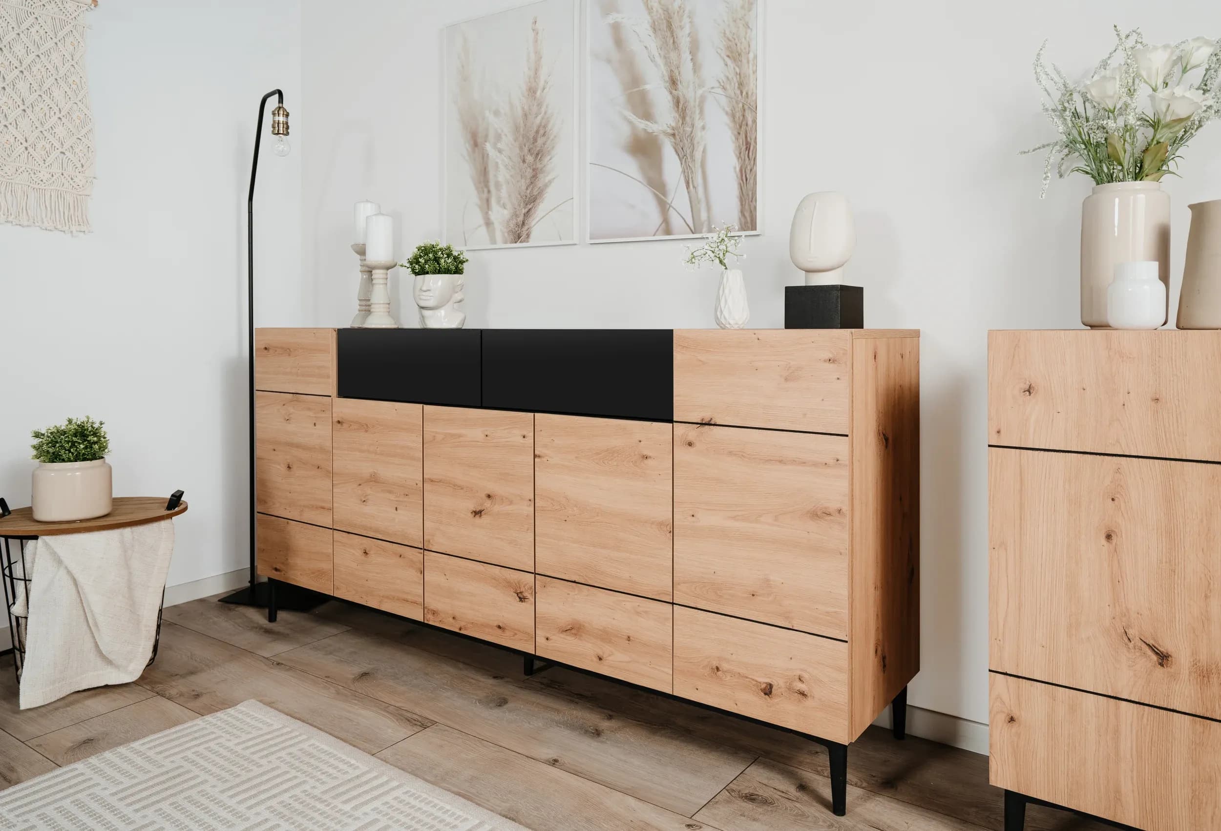 Sideboard- Vintage Dekor, Schwarz