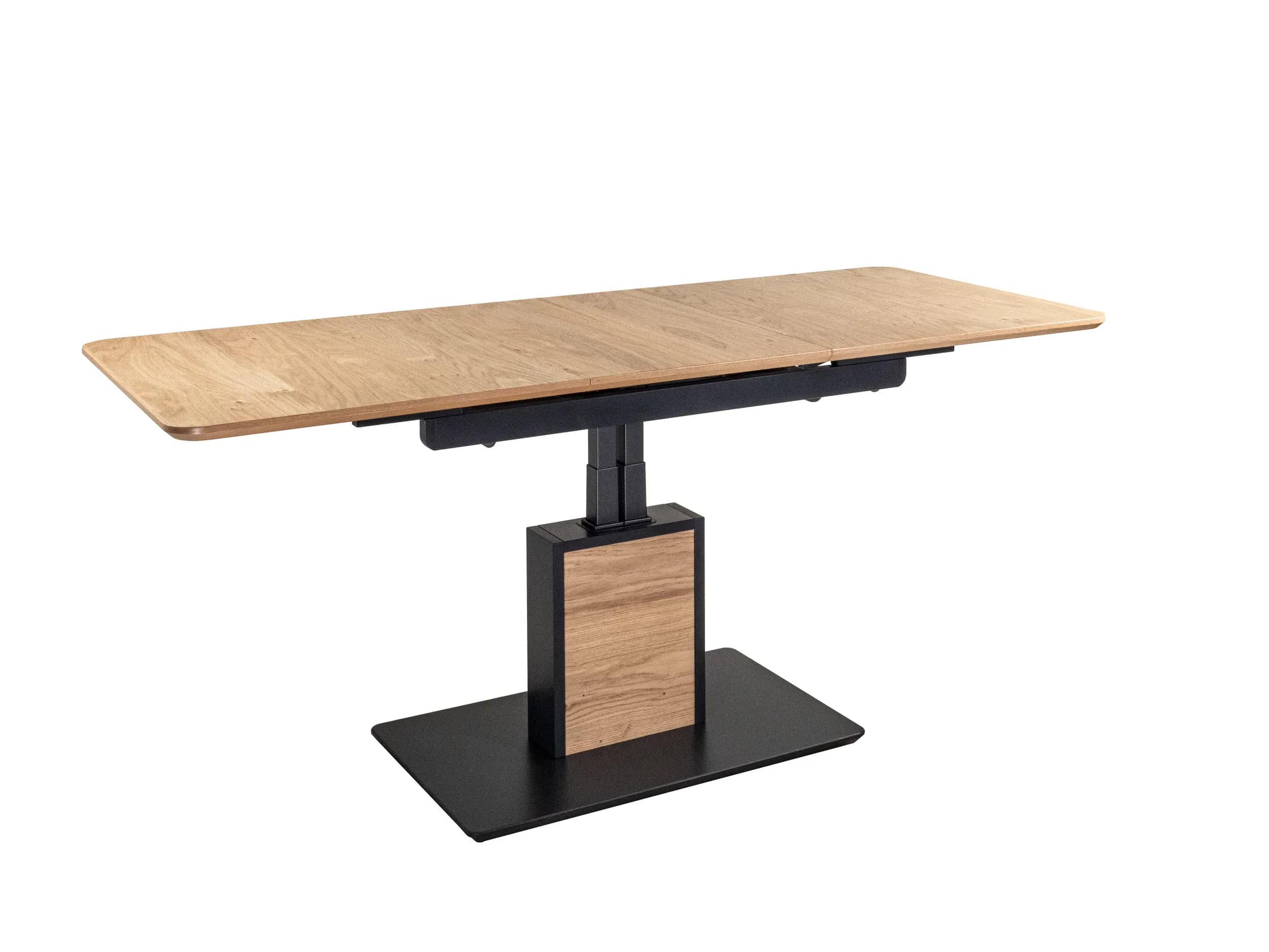Couchtisch - höhenverstellbar/ausziehbar, LBH ca. 115-155x65x53-72 cm, Wildeiche furniert