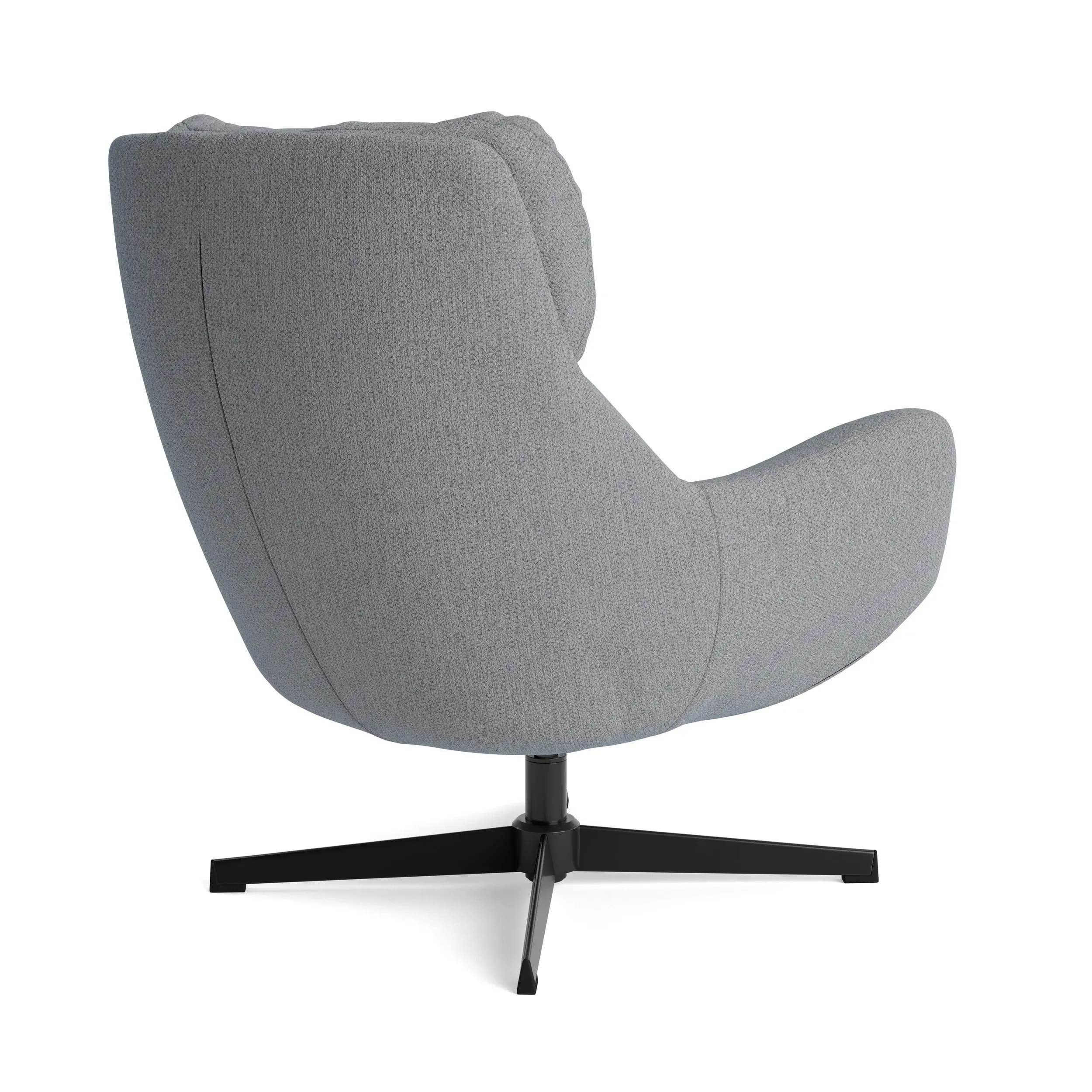 Sessel Erya - drehbar, Stoff, Kristallgrau