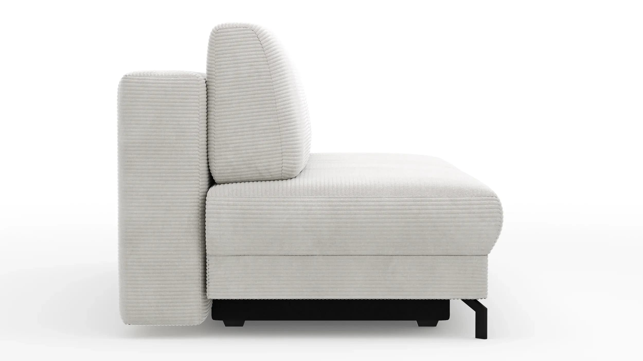 Schlafsofa Salema - 3-Sitzer mit Schlaffunktion (Liegefläche ca. 150x200cm), Stoff, Weiß