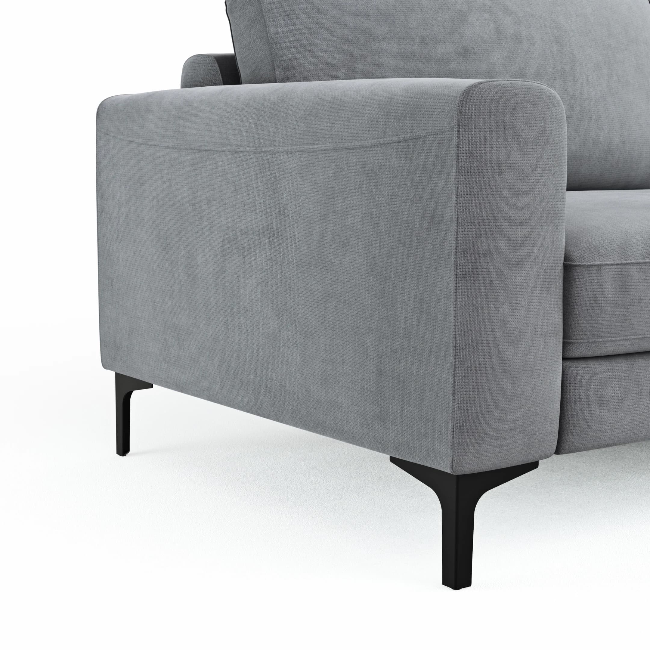Sofa Oviedo - 2-Sitzer, Stoff, Grau