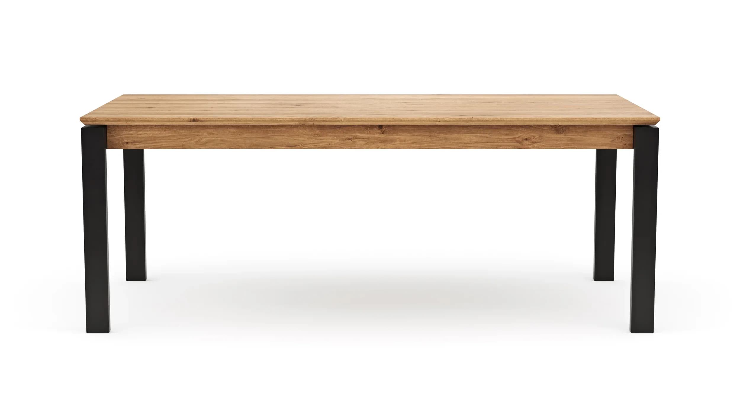 Esstisch Farmingdale - ausziehbar, mit Alubeschlag, LB ca. 200x100 cm, Eiche massiv, natur geölt