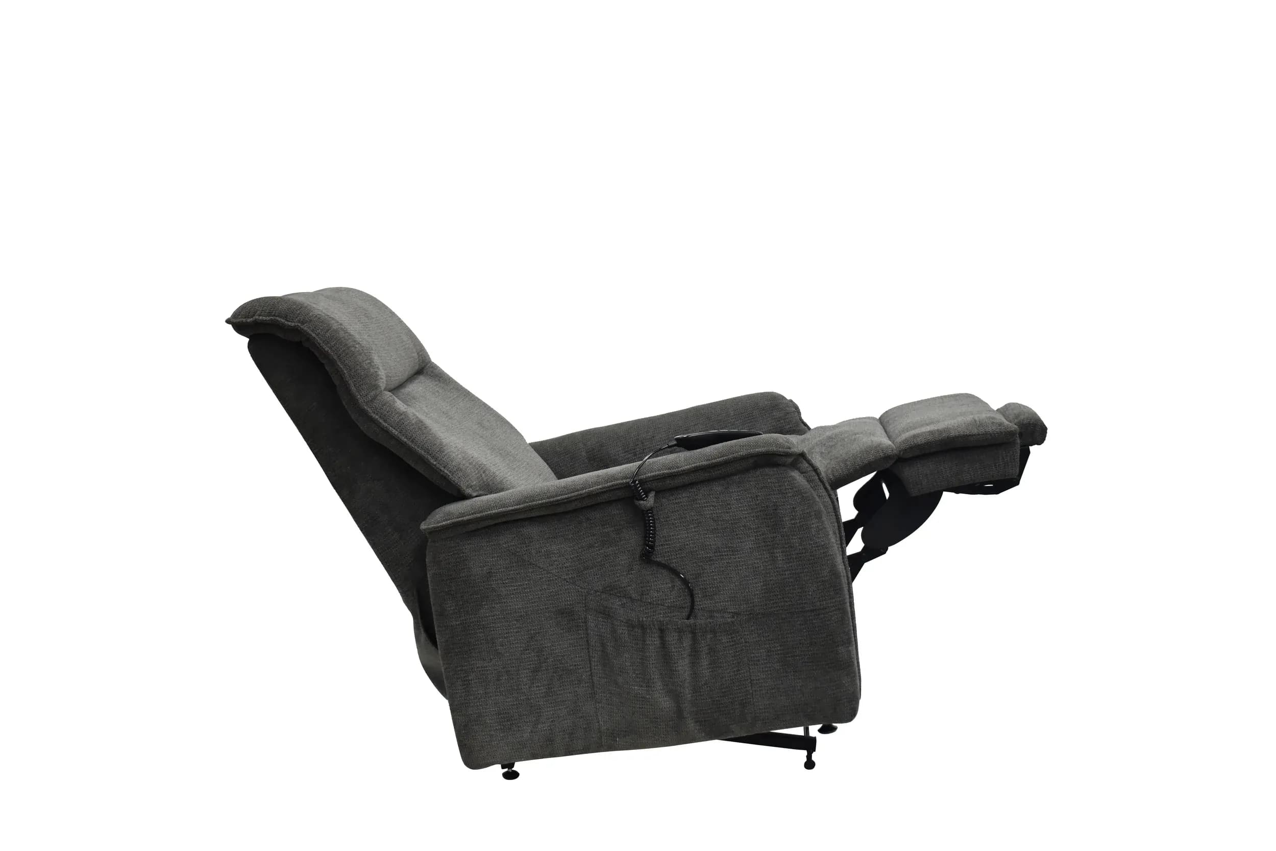 TV-Sessel MIKLAS - Aufstehhilfe, Relaxfunktion, Stoff, Grau