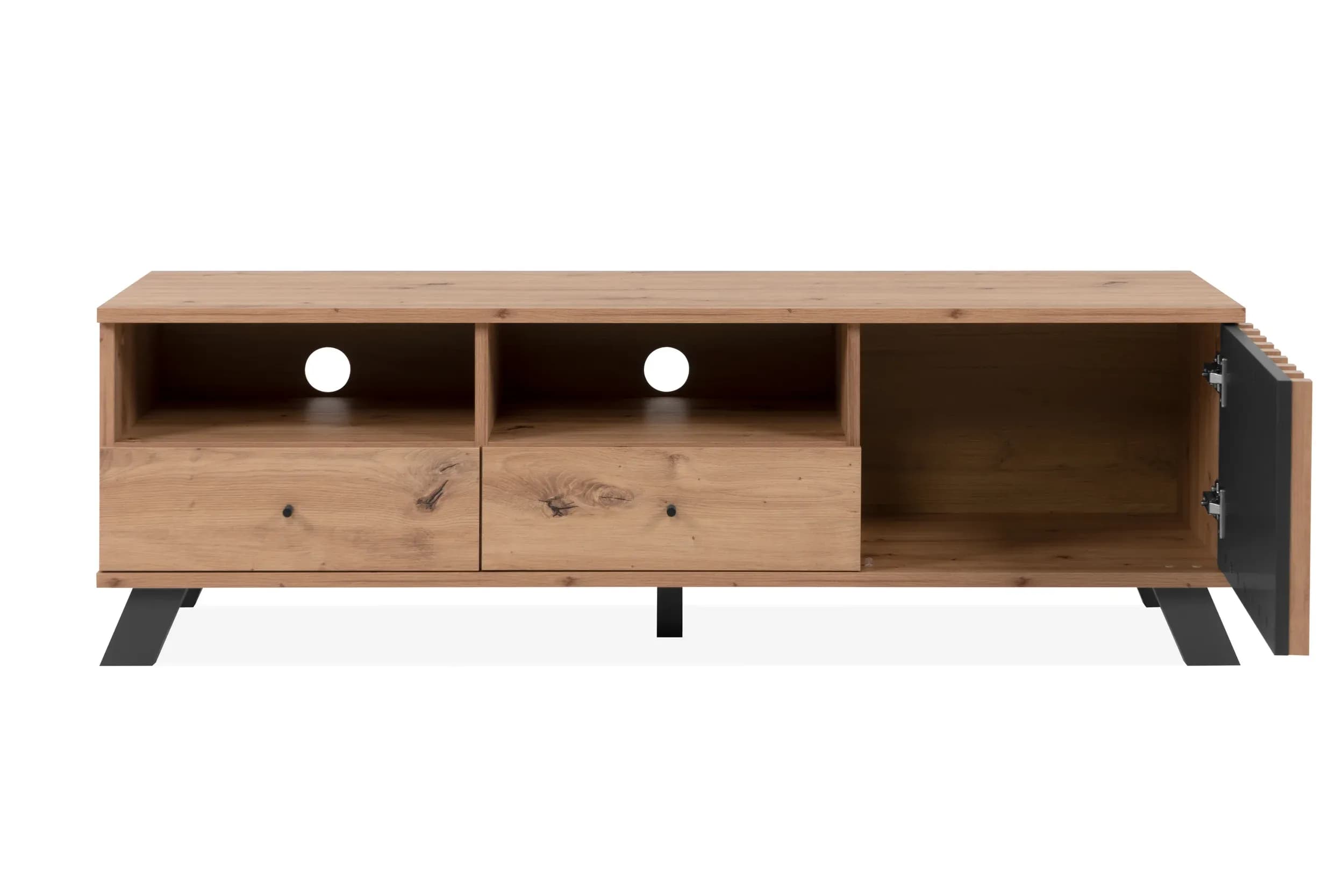 TV-Board- Eiche Dekor, Anthrazit