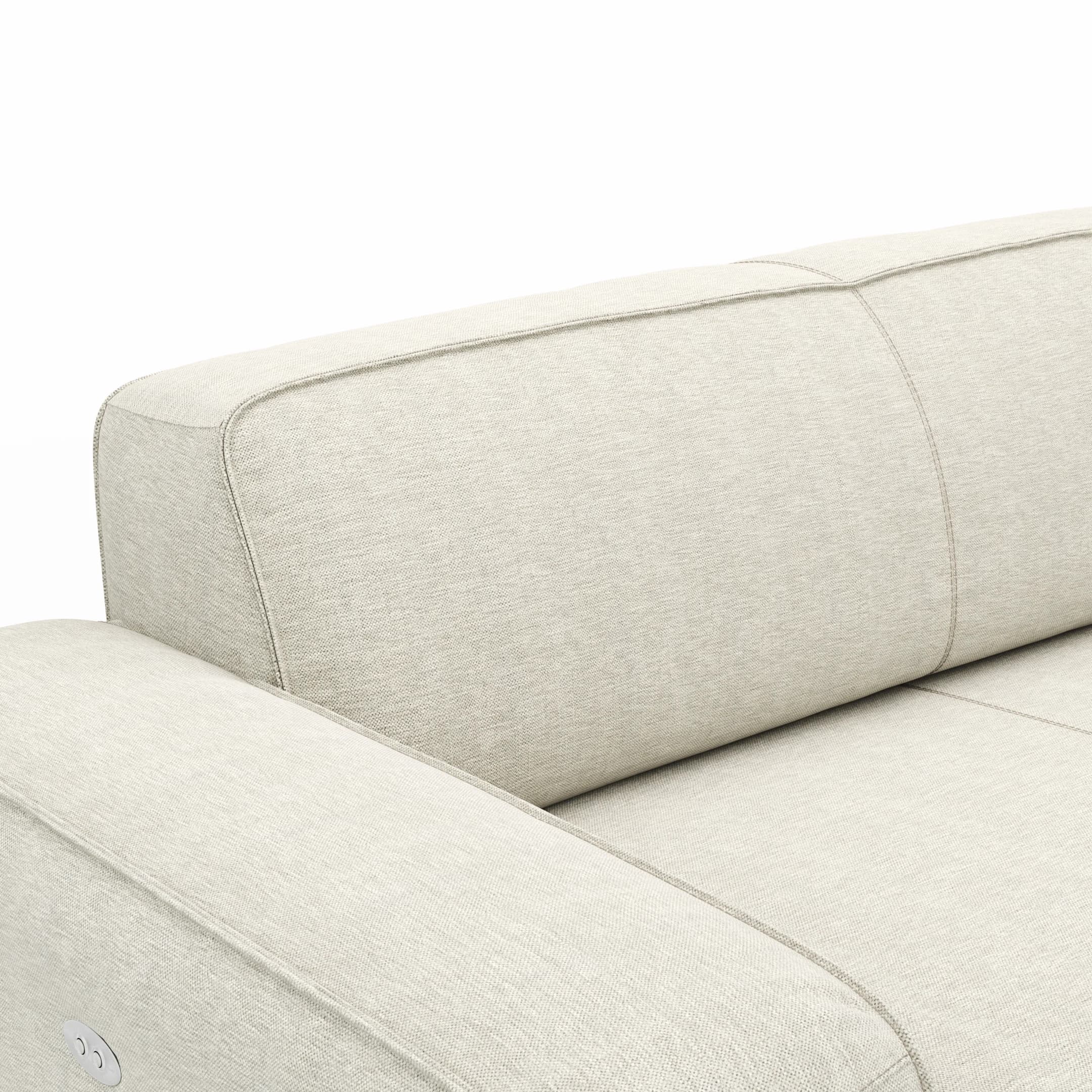 Sofa Denver - 2,5-Sitzer, inkl. Sitzvorzug (motorisch), Stoff, Natur