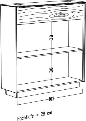 Schuhschrank - mit Beleuchtung, B ca. 107 cm, Kaschmir, Eiche massiv