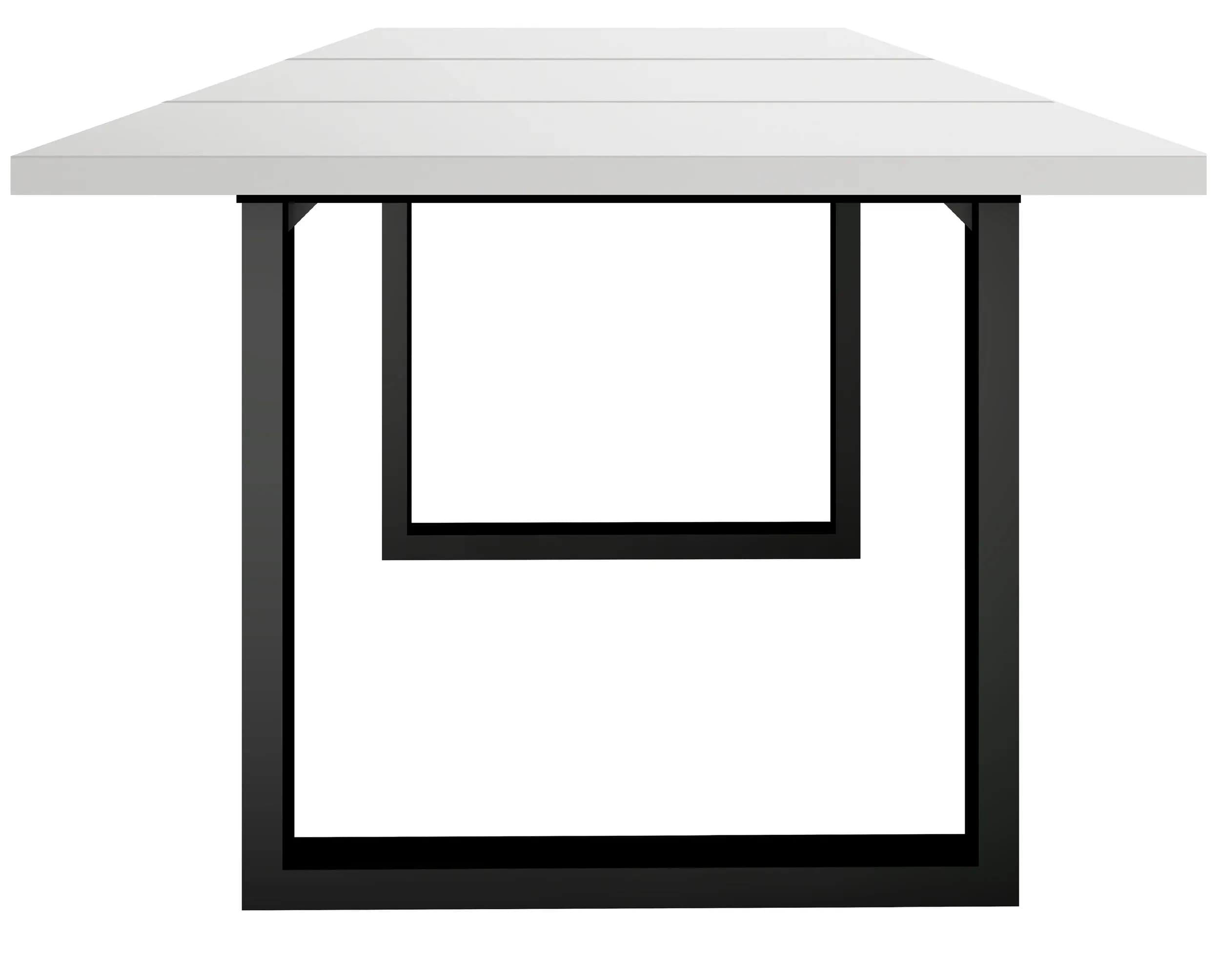 Esstisch - ausziehbar, LB ca. 140x90 cm, Weiß, Schwarz