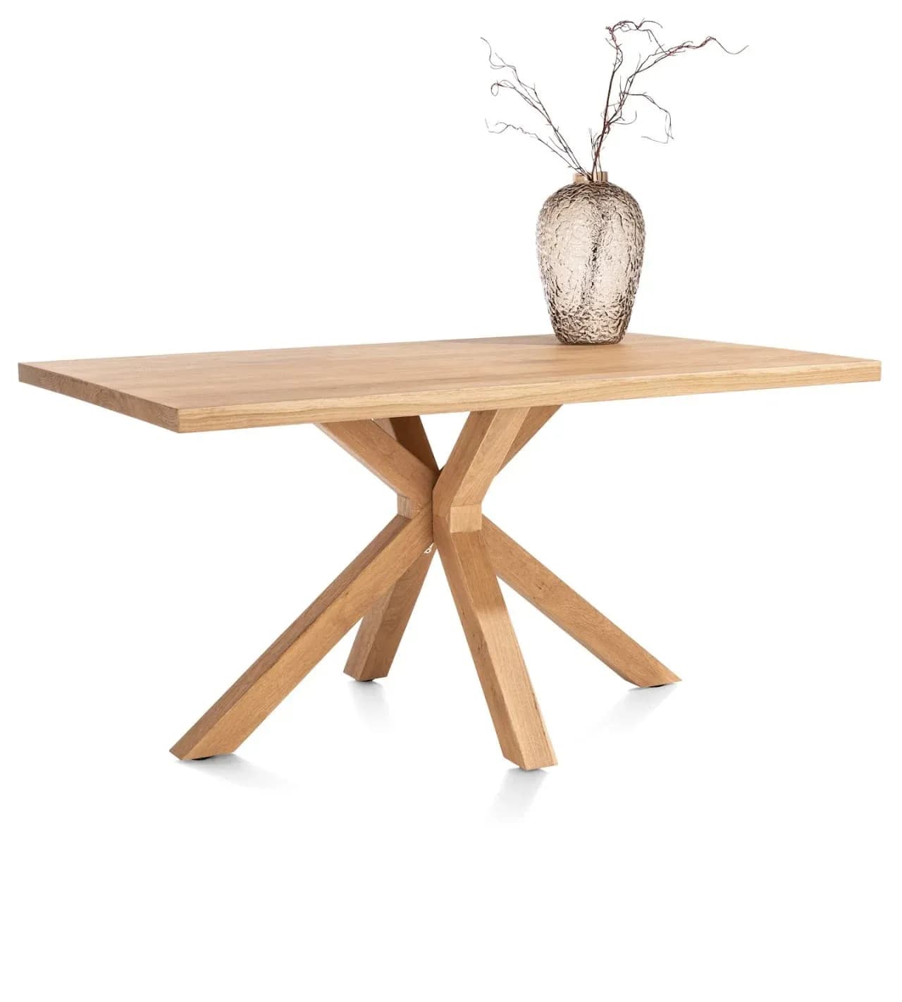 Nyborg, Tisch 150 x 100 cm - rechteckige Tischplatte - Mittelfuß Holz
