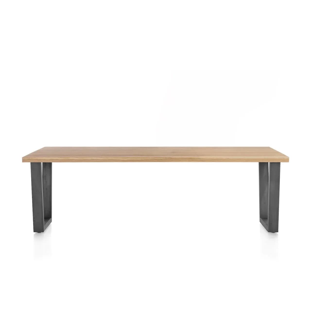 Nyborg, Tisch 230 x 100 cm - rechteckige Tischplatte - V-Fuß Metall