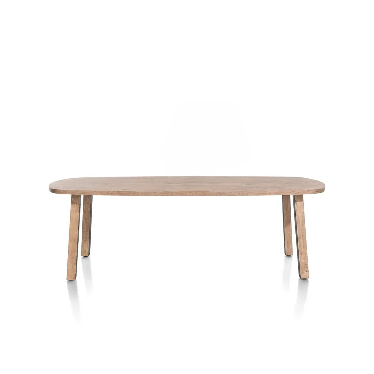 Pavarotti, Tisch 240 x 108 cm - 4 Beine - Metall mit Holzeinlage
