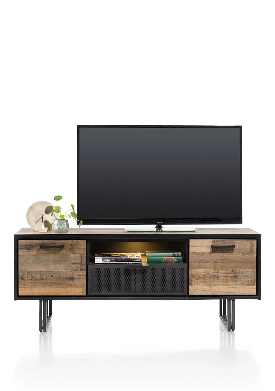 Avalon, Lowboard 150 cm - 2-Türen + 1-Lade + 1-Nische (+ LED)