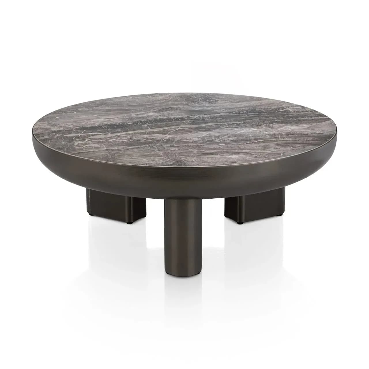 Margo, Couchtisch Stein - durchmesser 89 cm - Höhe 34 cm
