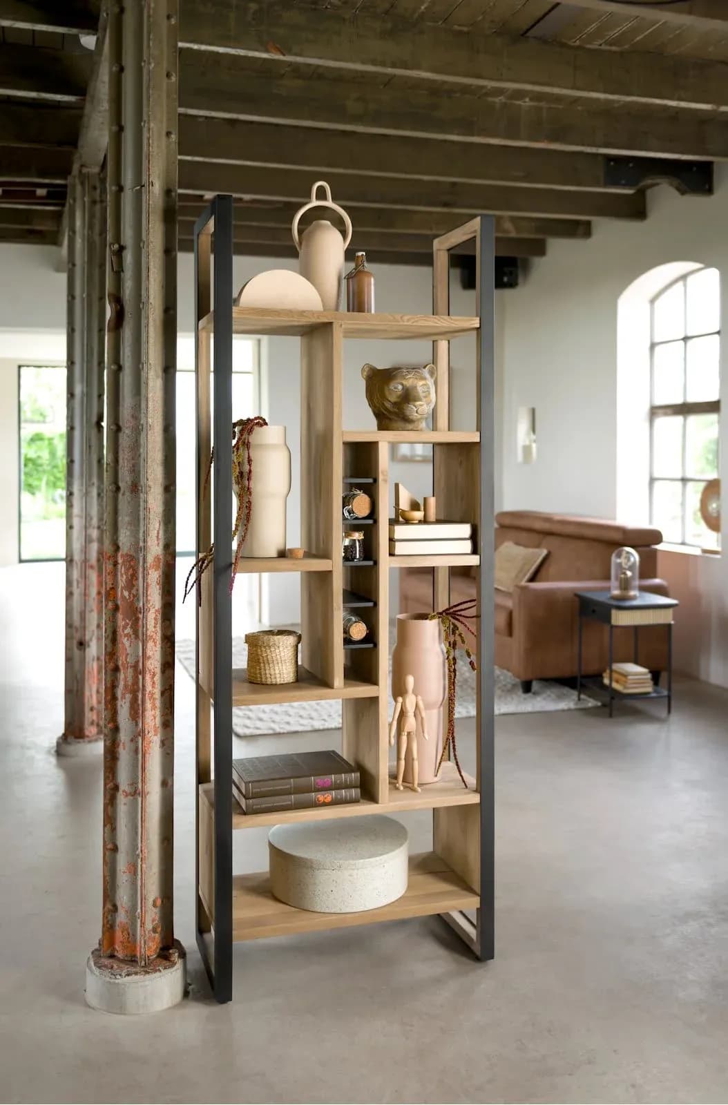 Metalo, Raumteiler 75 cm - 8-Nischen + 6-Weinfächer