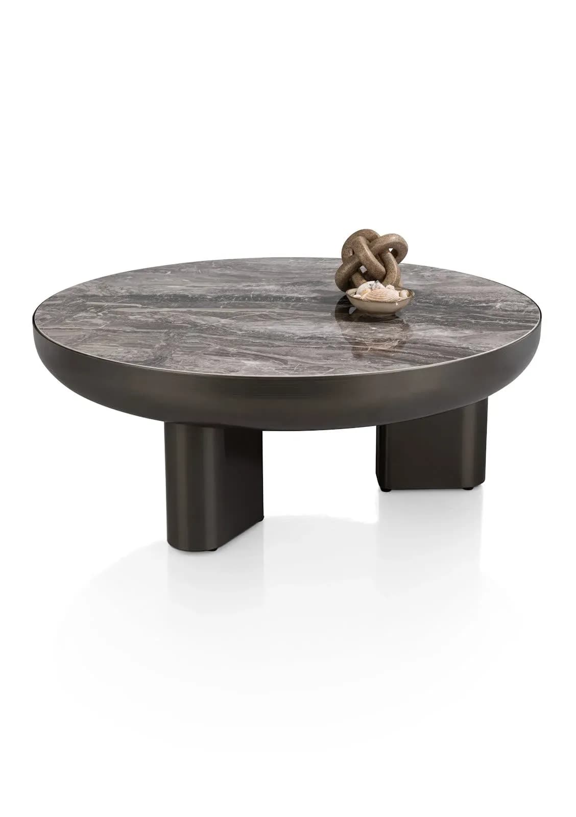 Margo, Couchtisch Stein - durchmesser 89 cm - Höhe 34 cm