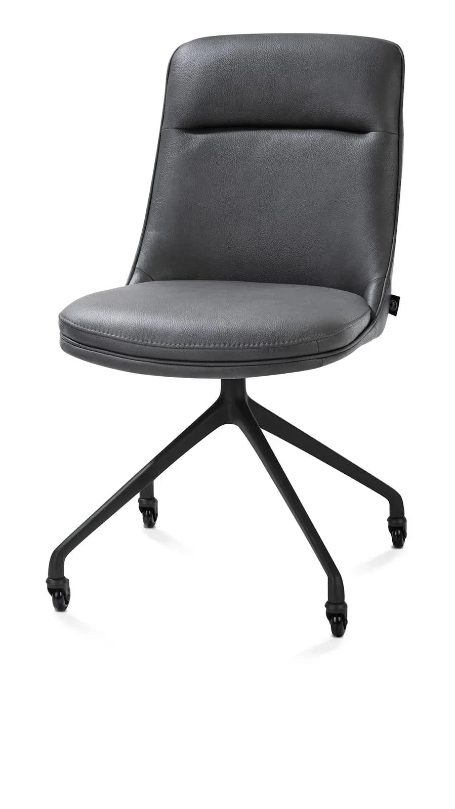 Mateo, Stuhl - Rollen - rough off black - Pala