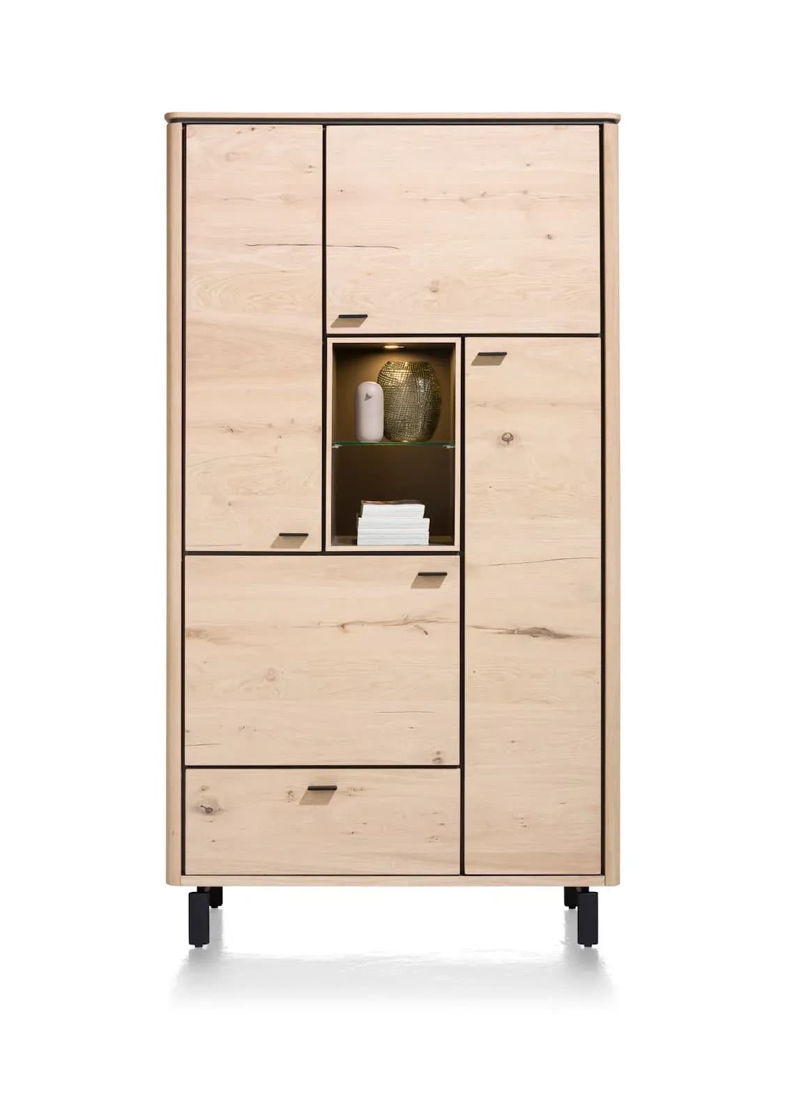 Livada, Schrank 110 cm - 4-Türen + 1-Lade + 2-Nischen