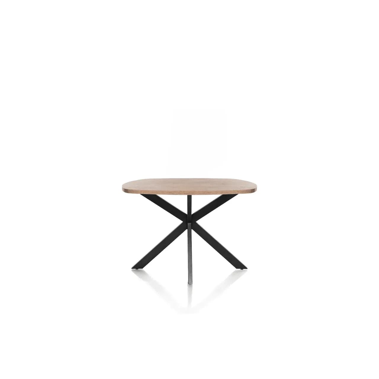 Pavarotti, Tisch 130 x 110 cm - oval - Sternfuß - Metall