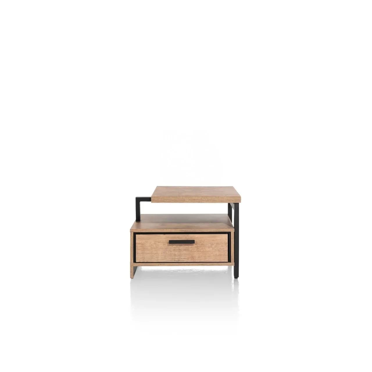 Pavarotti, Beistelltisch 60 x 60 cm + 1-Lade t&t + 1-Nische
