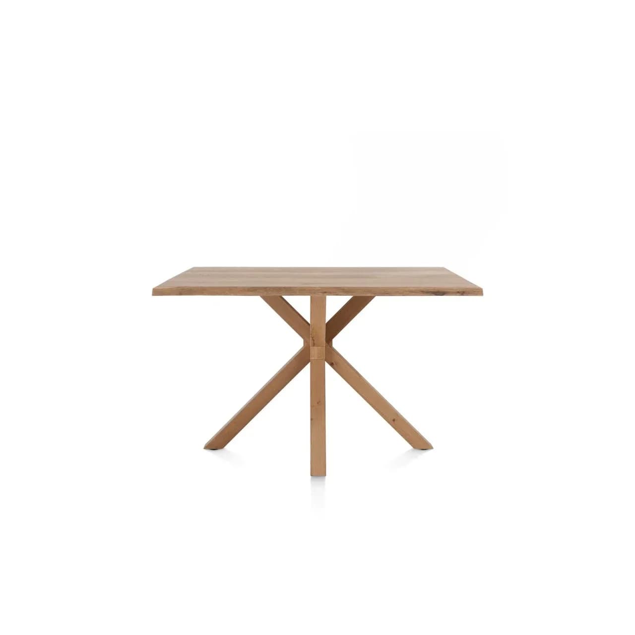 Nyborg, Tresentisch 150 x 100 cm -Tischplatte mit natürliche Baumkante -Mittelfuß Holz (Höhe: 92 cm)