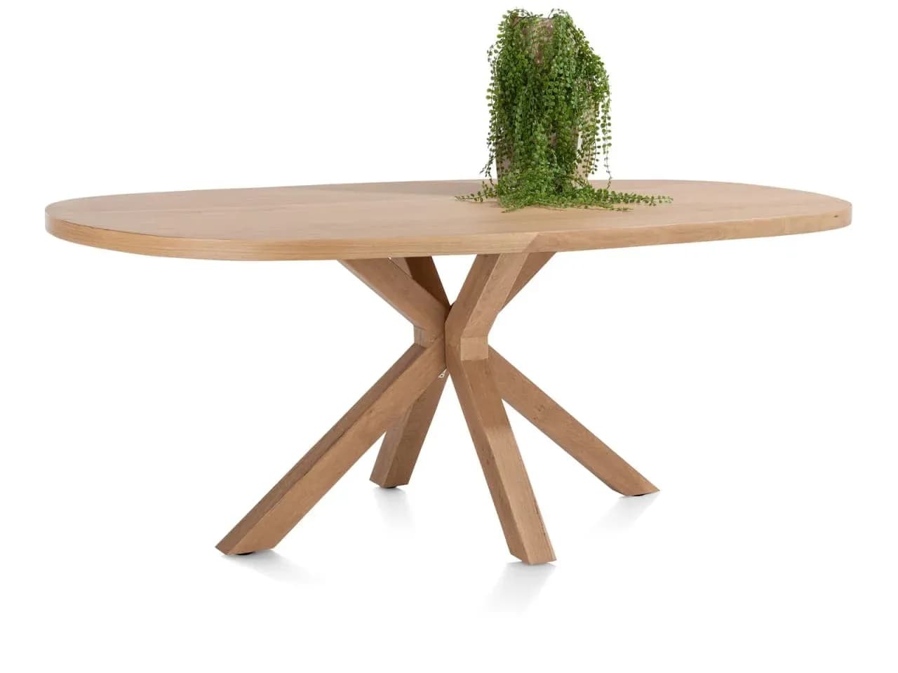 Nyborg, Tisch 180 x 110 cm - oval - Mittelfuß Holz