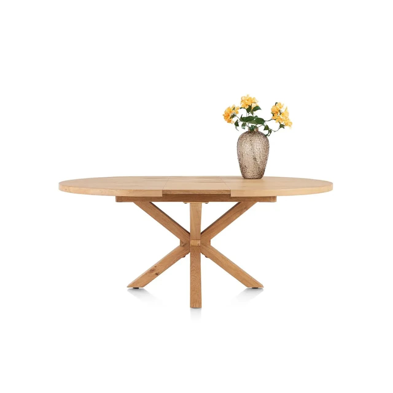 Nyborg, Auszugtisch 150 (+ 40) x 130 cm - oval - Mittelfuß Holz