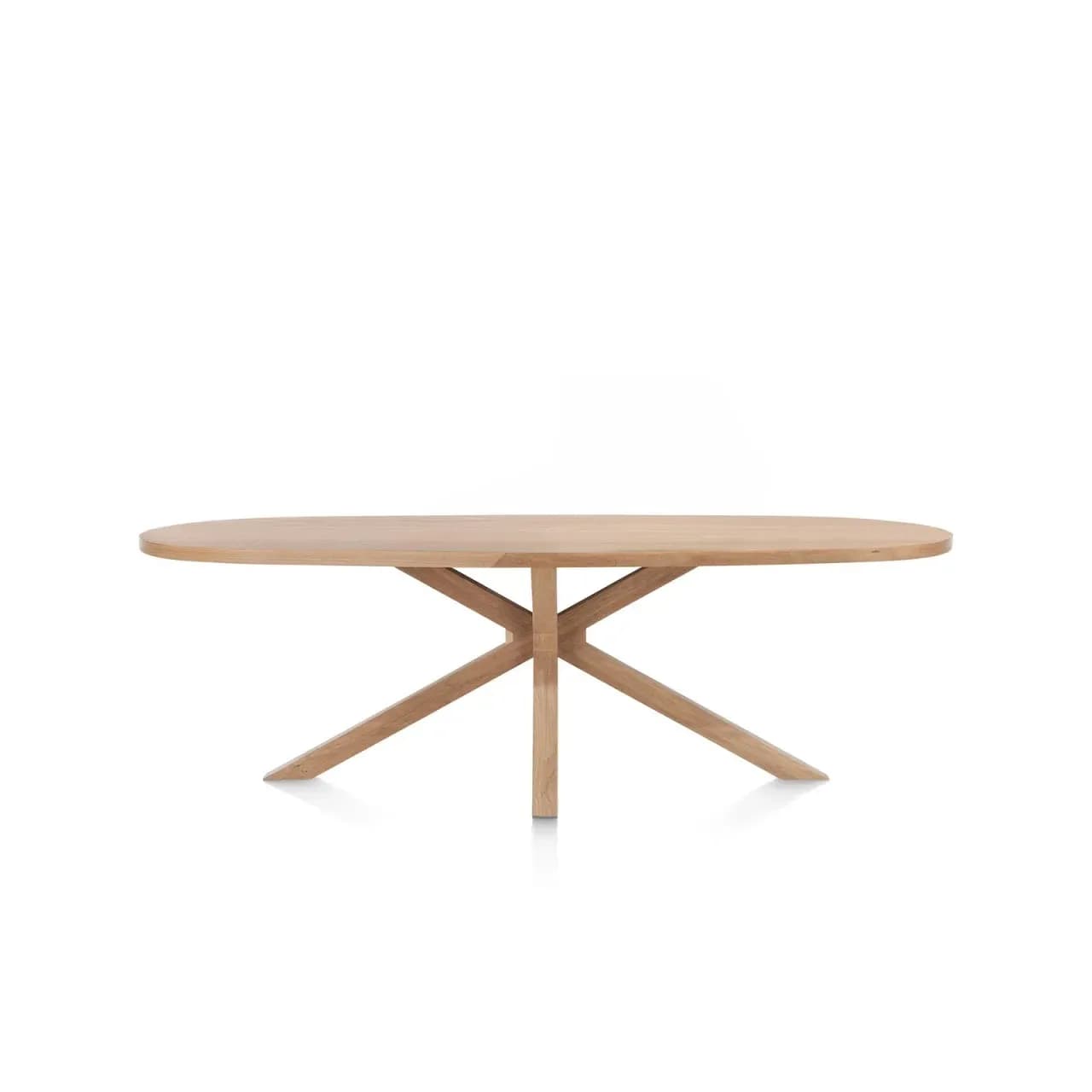 Nyborg, Tisch 240 x 110 cm - oval - Mittelfuß Holz
