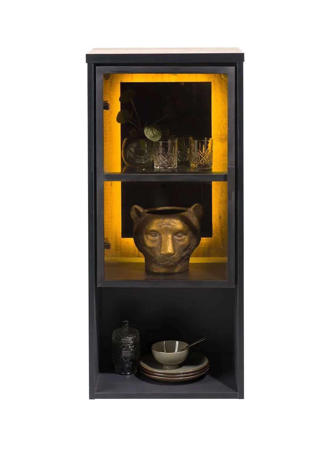 Avalon, Element zum stehen oder aufhängen 45 cm - 1-Glastür +1-Nische (+ LED)