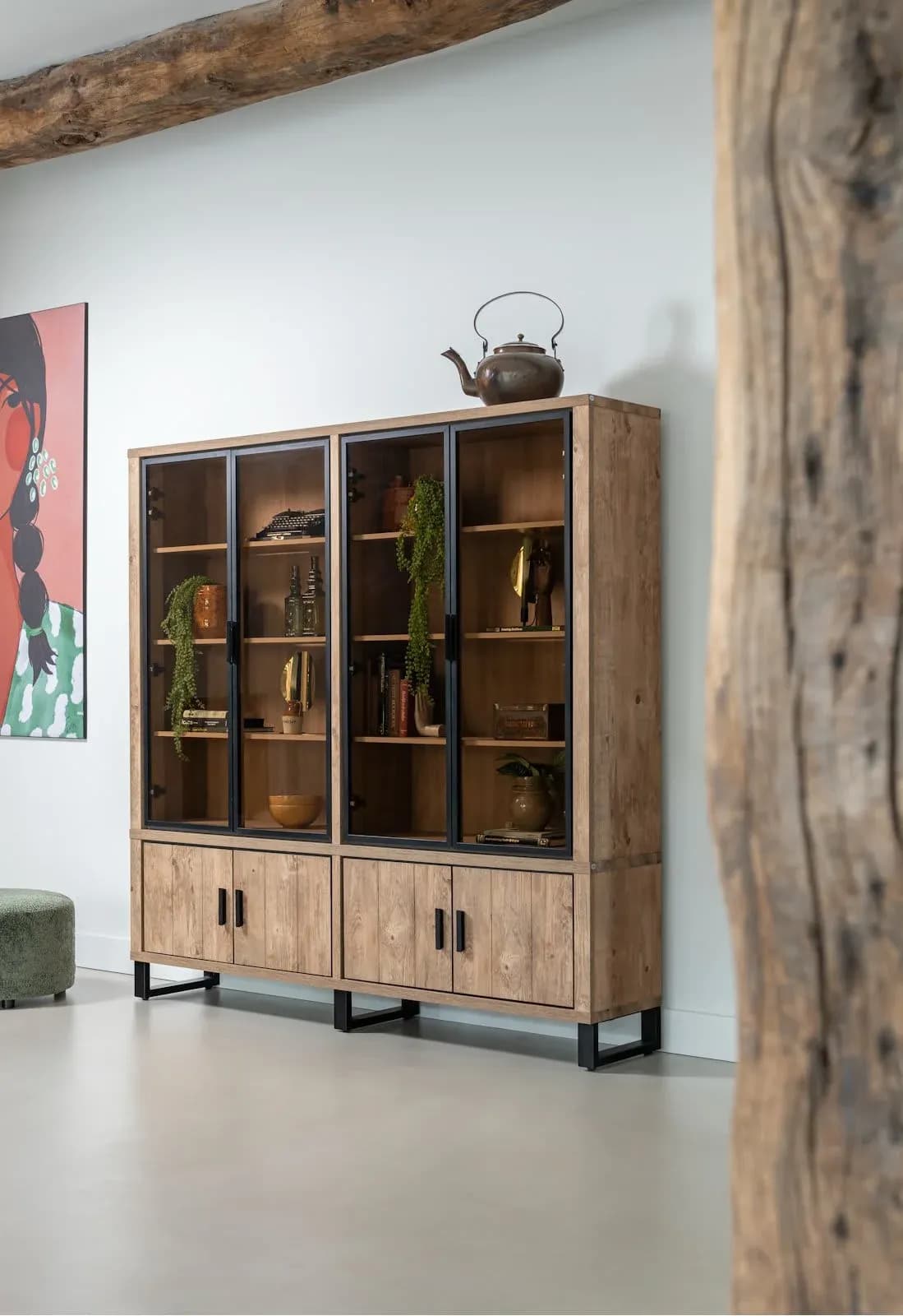 Pavarotti, Buffet 210 cm - 4-Türen + 4-Glastüren (+ LED)