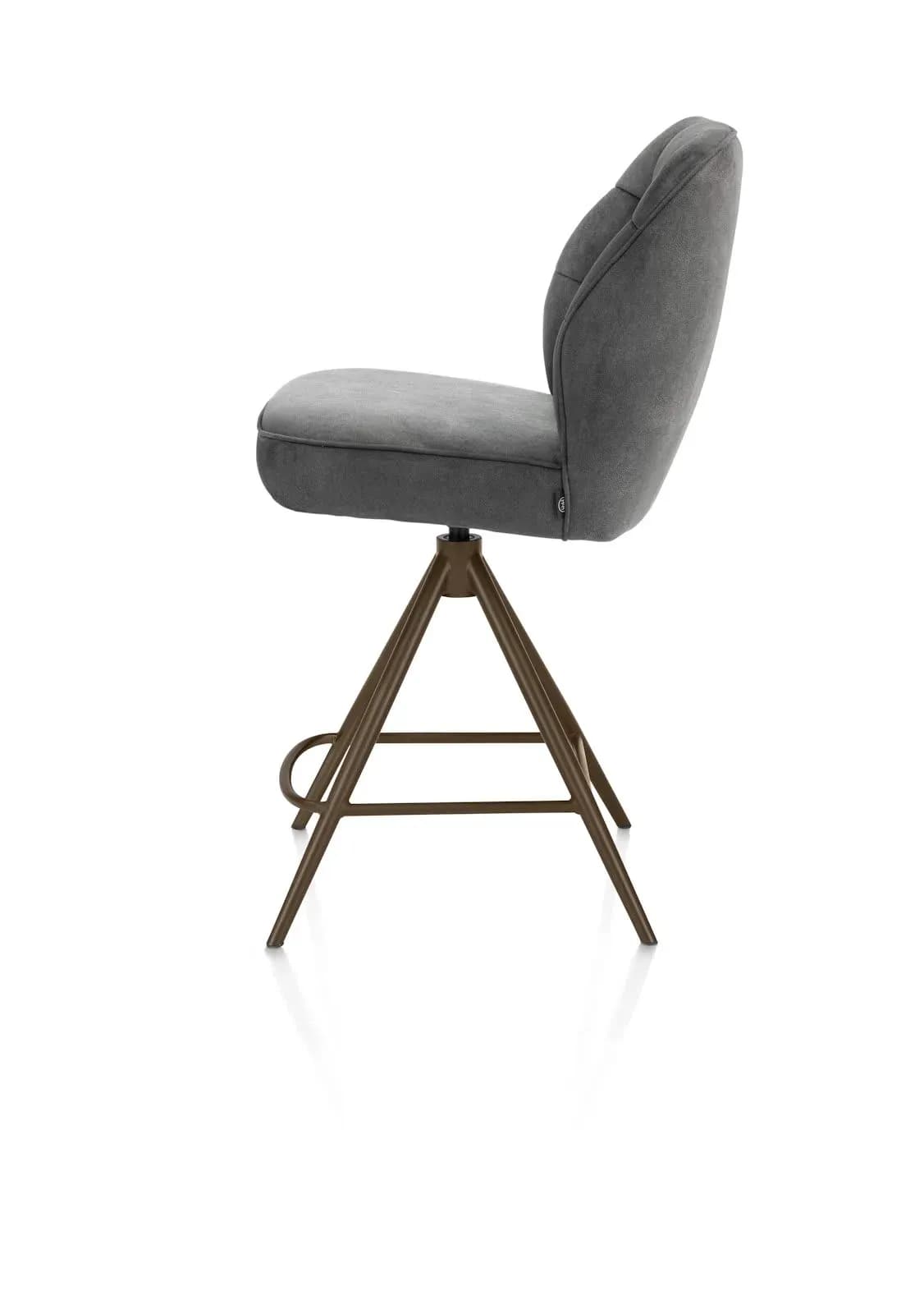 Bell, Tresenstuhl - Gestell Steelbrown - drehbar - Taschenfederkern - Stoff calabria