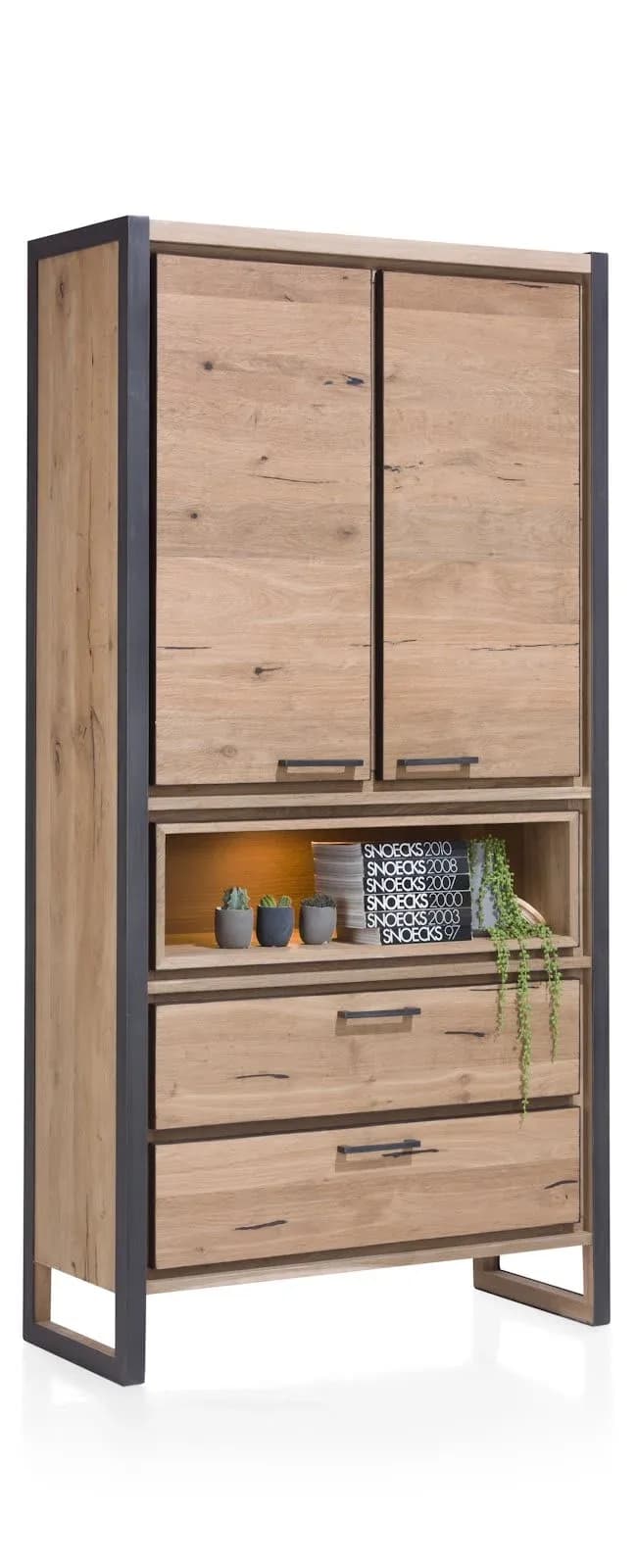 Metalo, Schrank 2-Türen + 2-Laden + 1-Nischen (+ LED)