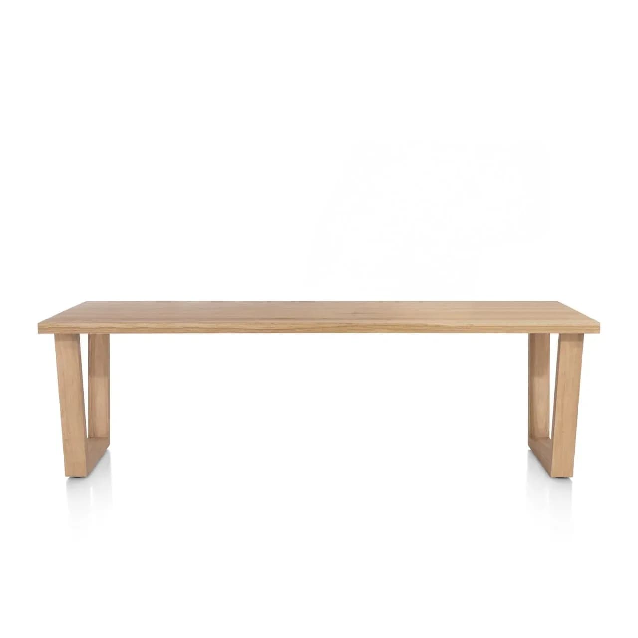 Nyborg, Tisch 230 x 100 cm - rechteckige Tischplatte - V-Fuß Holz