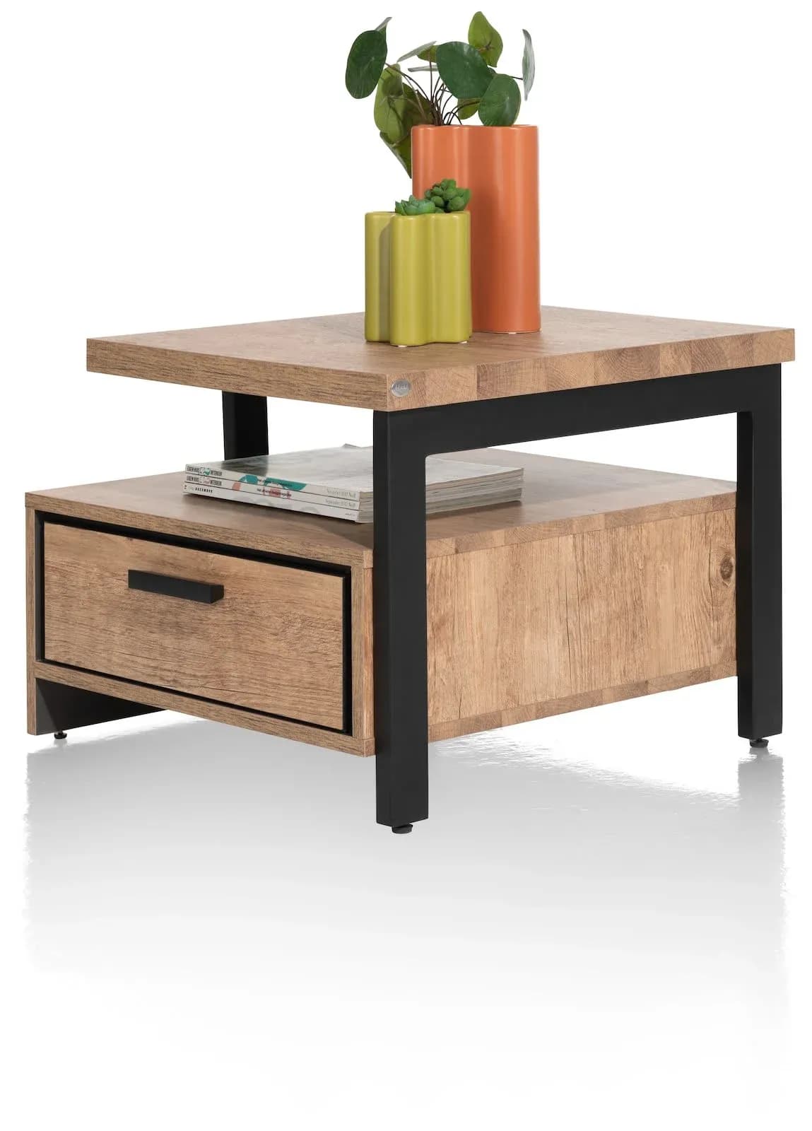 Pavarotti, Beistelltisch 60 x 60 cm + 1-Lade t&t + 1-Nische