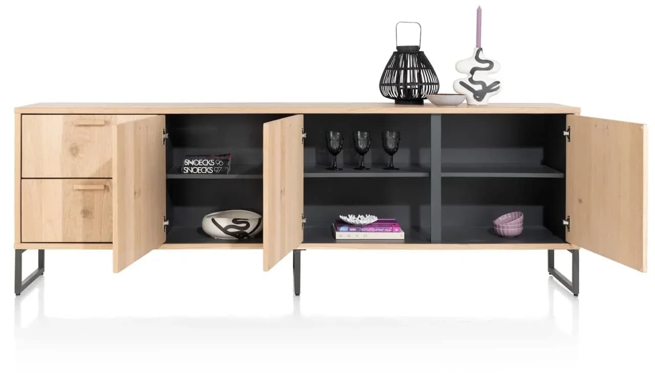 Castello, Sideboard 240 cm - 3-Türen + 2-Laden