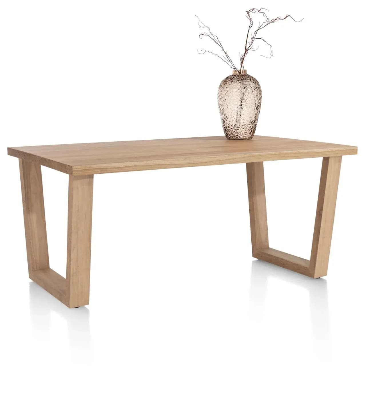 Nyborg, Tisch 150 x 100 cm - rechteckige Tischplatte - V-Fuß Holz