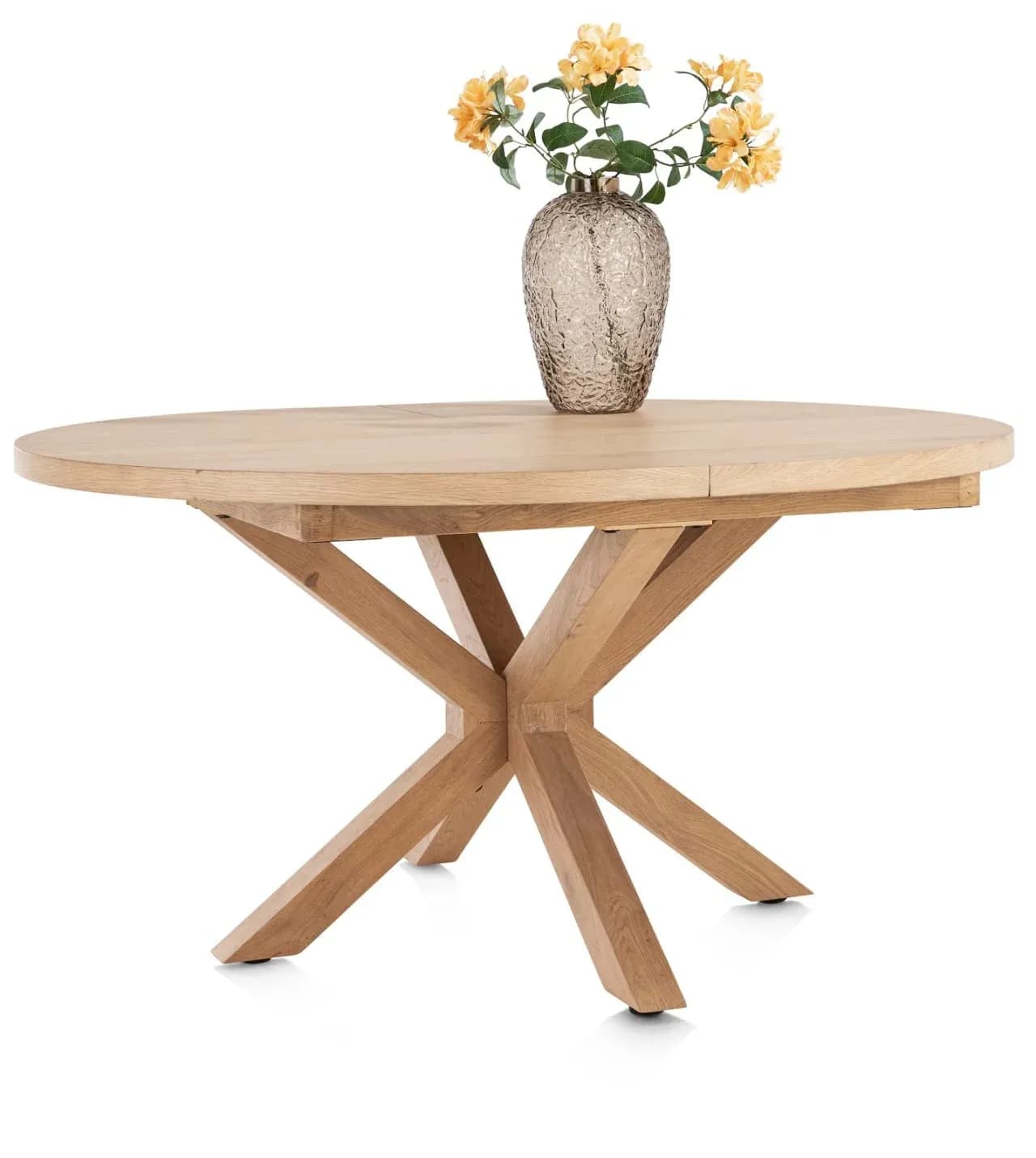Nyborg, Auszugtisch 150 (+ 40) x 130 cm - oval - Mittelfuß Holz