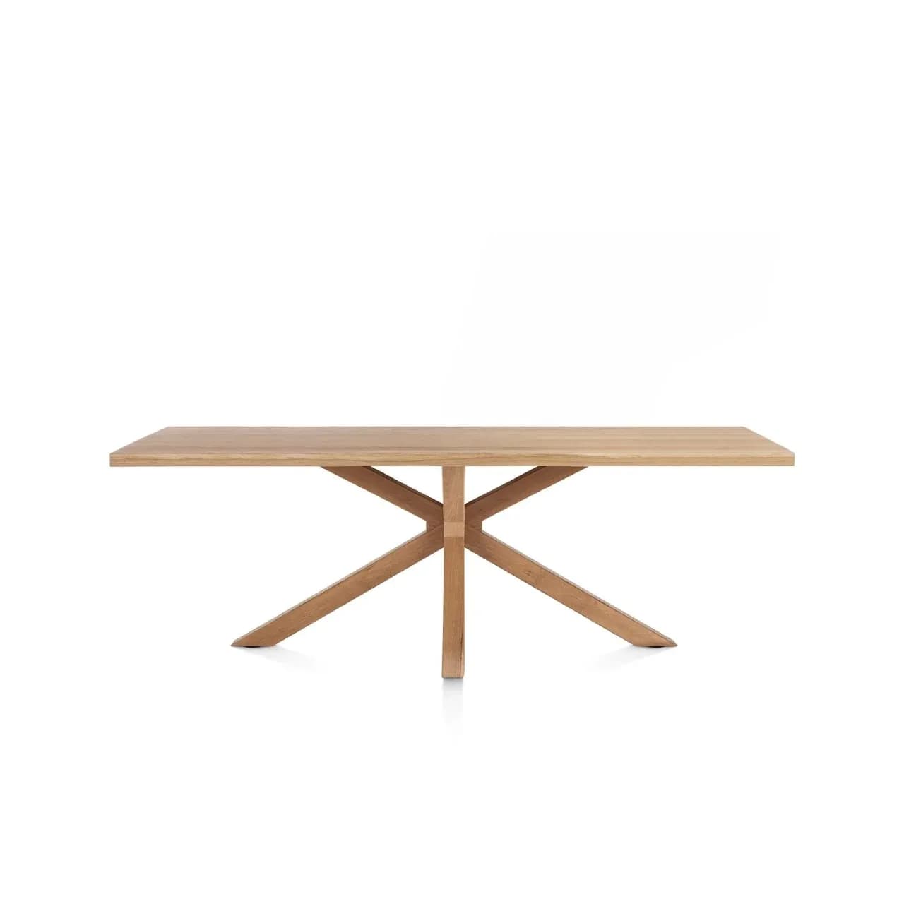 Nyborg, Tisch 230 x 100 cm - rechteckige Tischplatte - Mittelfuß Holz