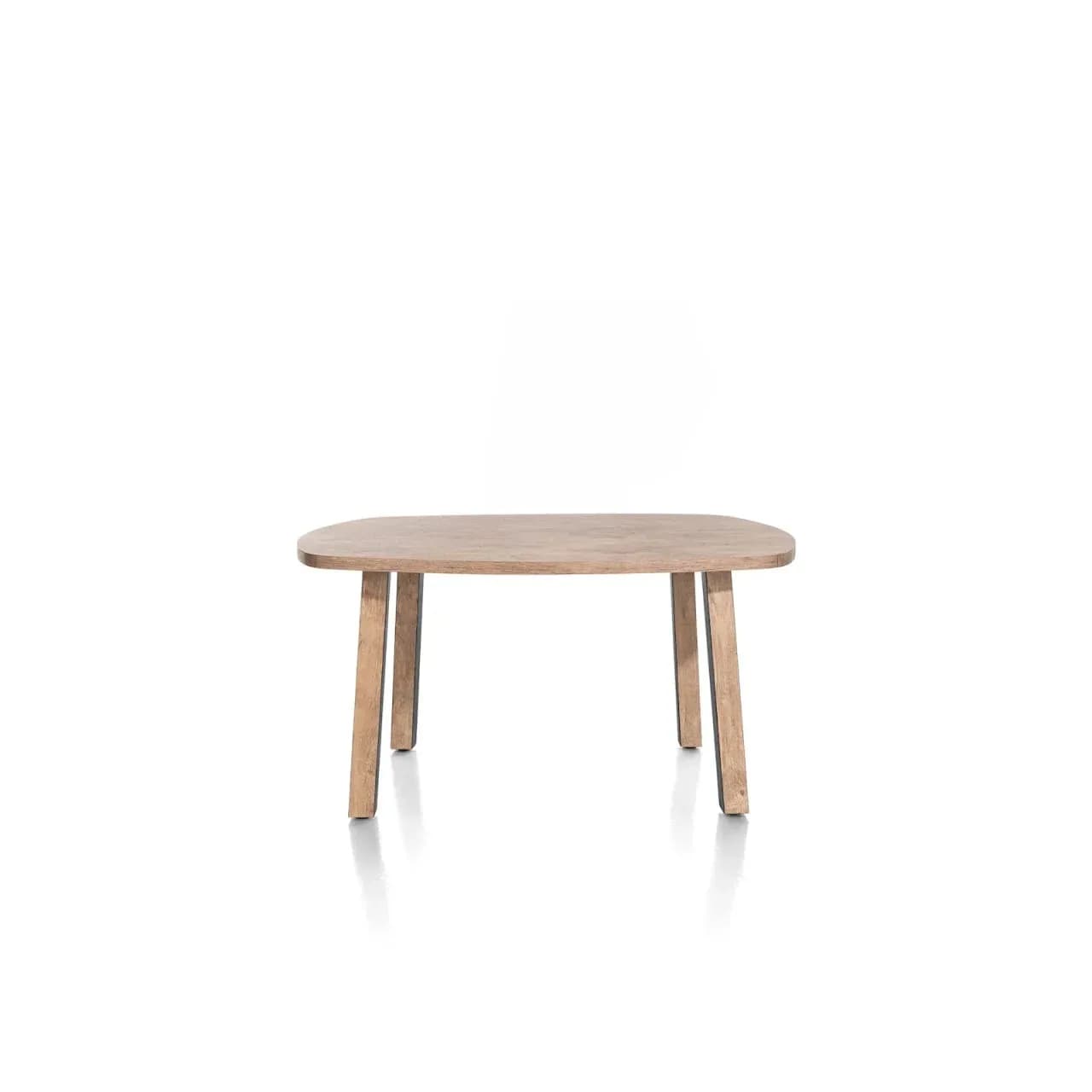 Pavarotti, Tisch 150 x 120 cm - oval - 4 Beine - Metall mit Holzeinlage