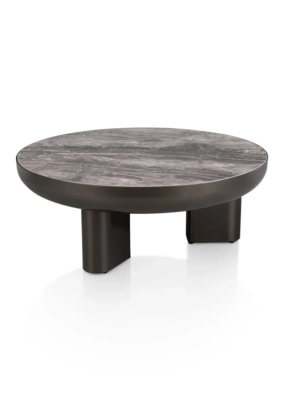 Margo, Couchtisch Stein - durchmesser 89 cm - Höhe 34 cm