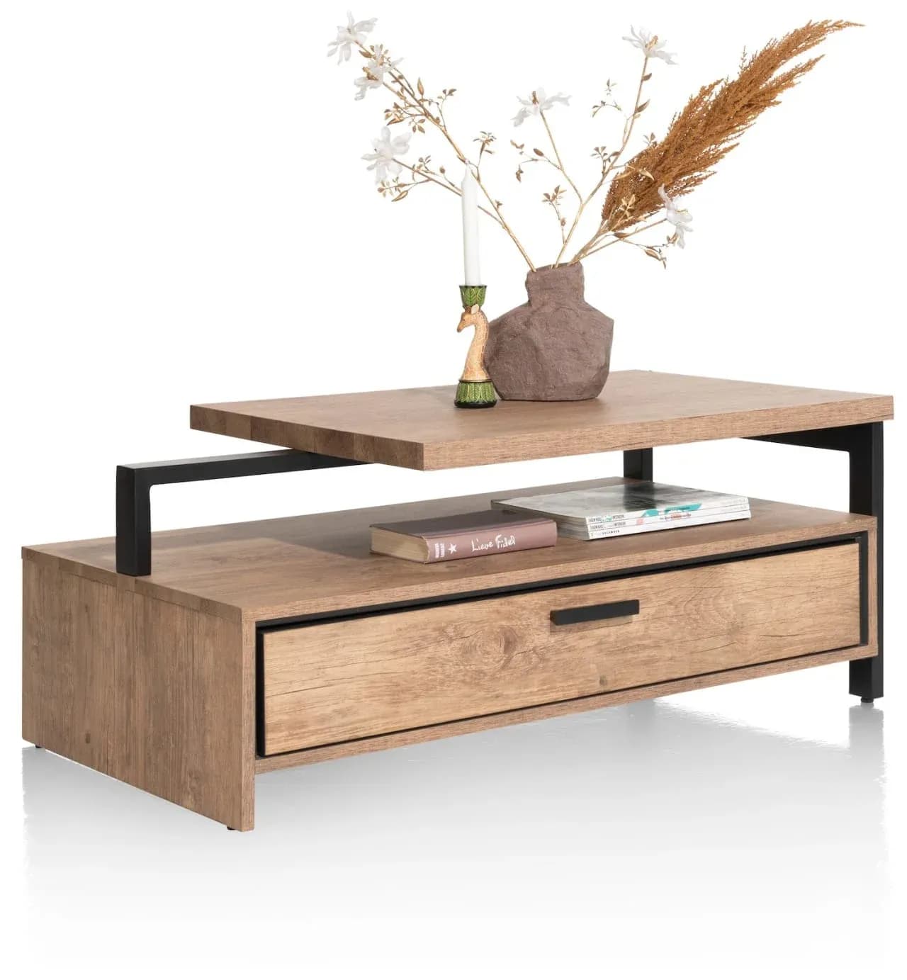 Pavarotti, Couchtisch 60 x 110 cm + 1-Lade t&t + 1-Nische